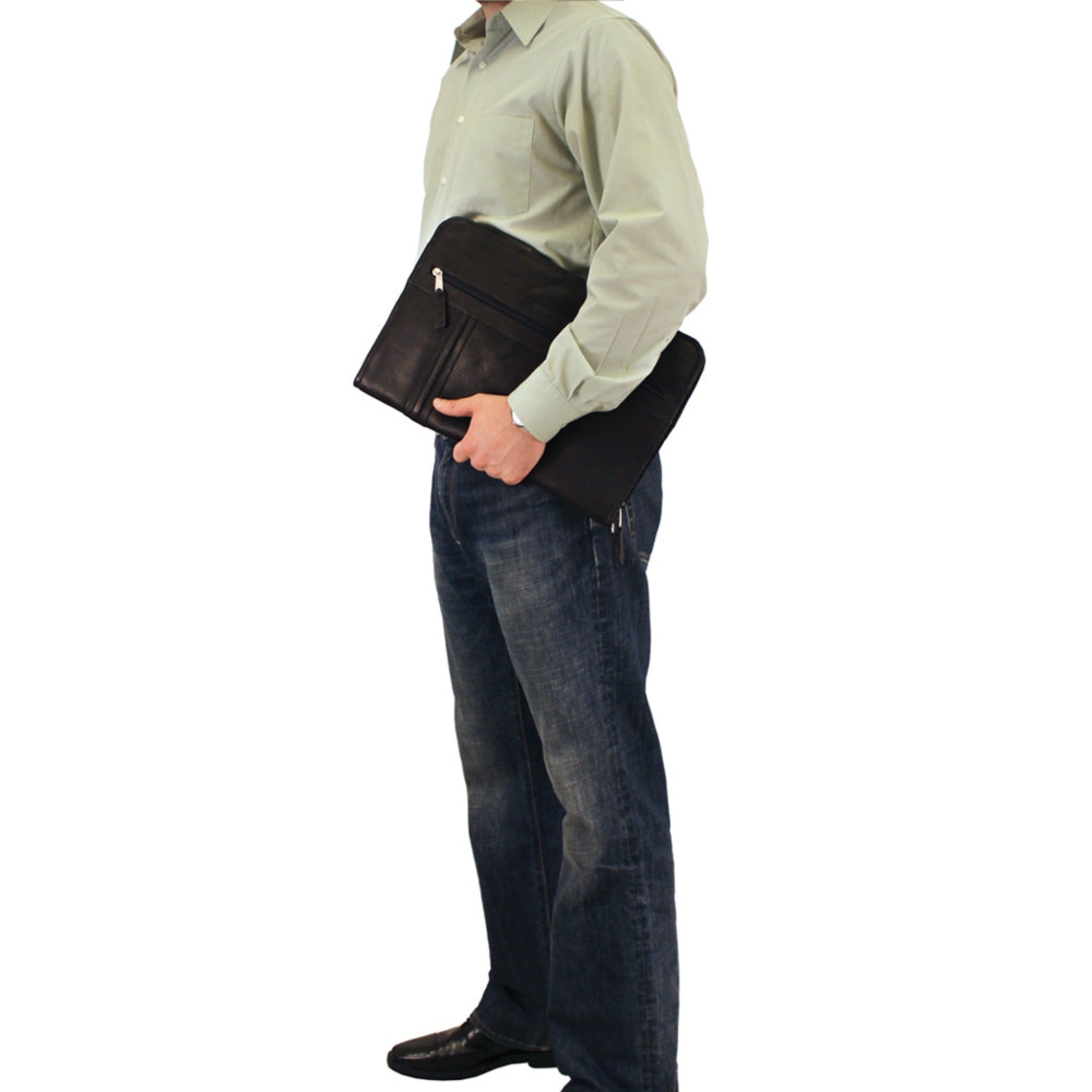 Deluxe Zippered Leather Portfolio