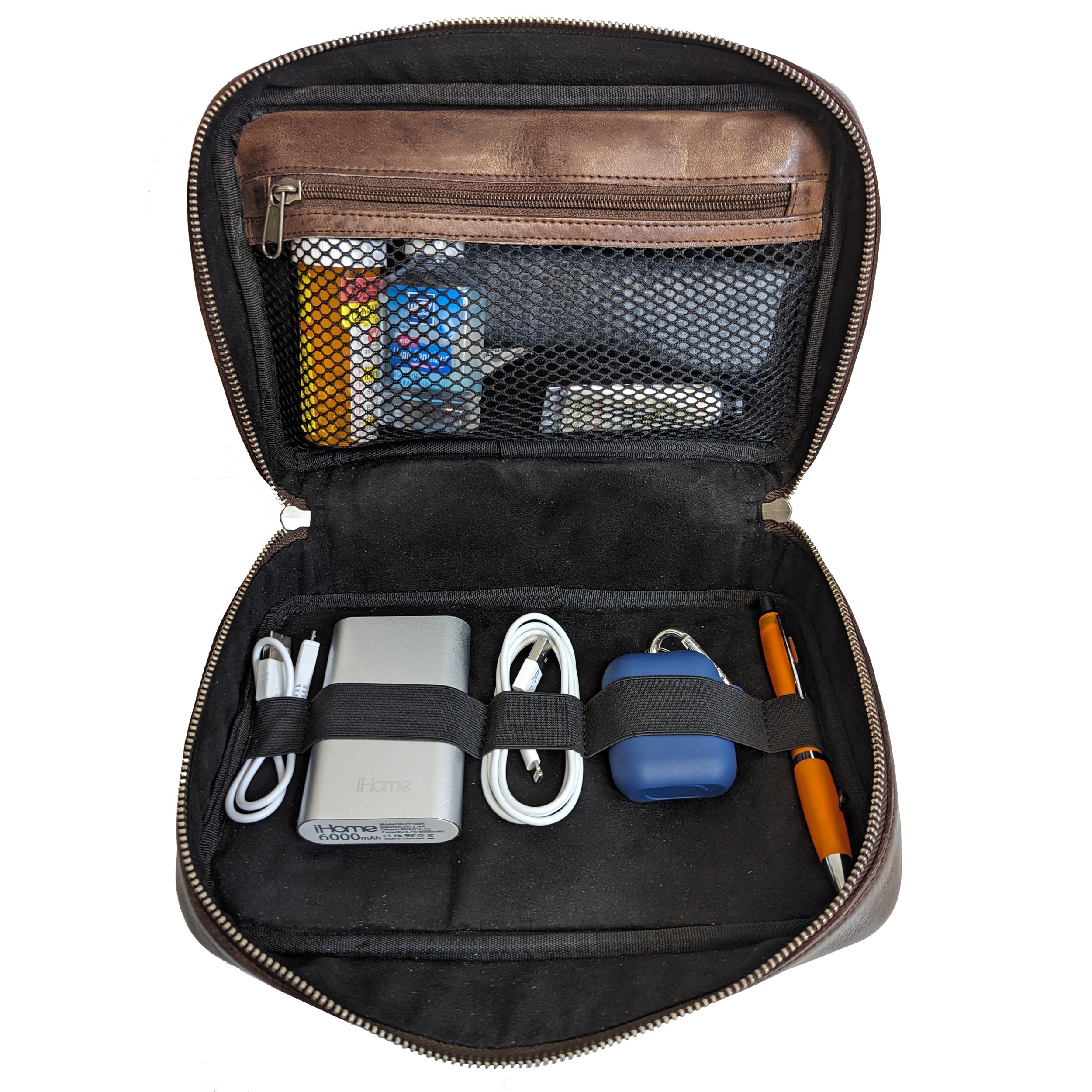 Deluxe Tech Leather Travel Kit