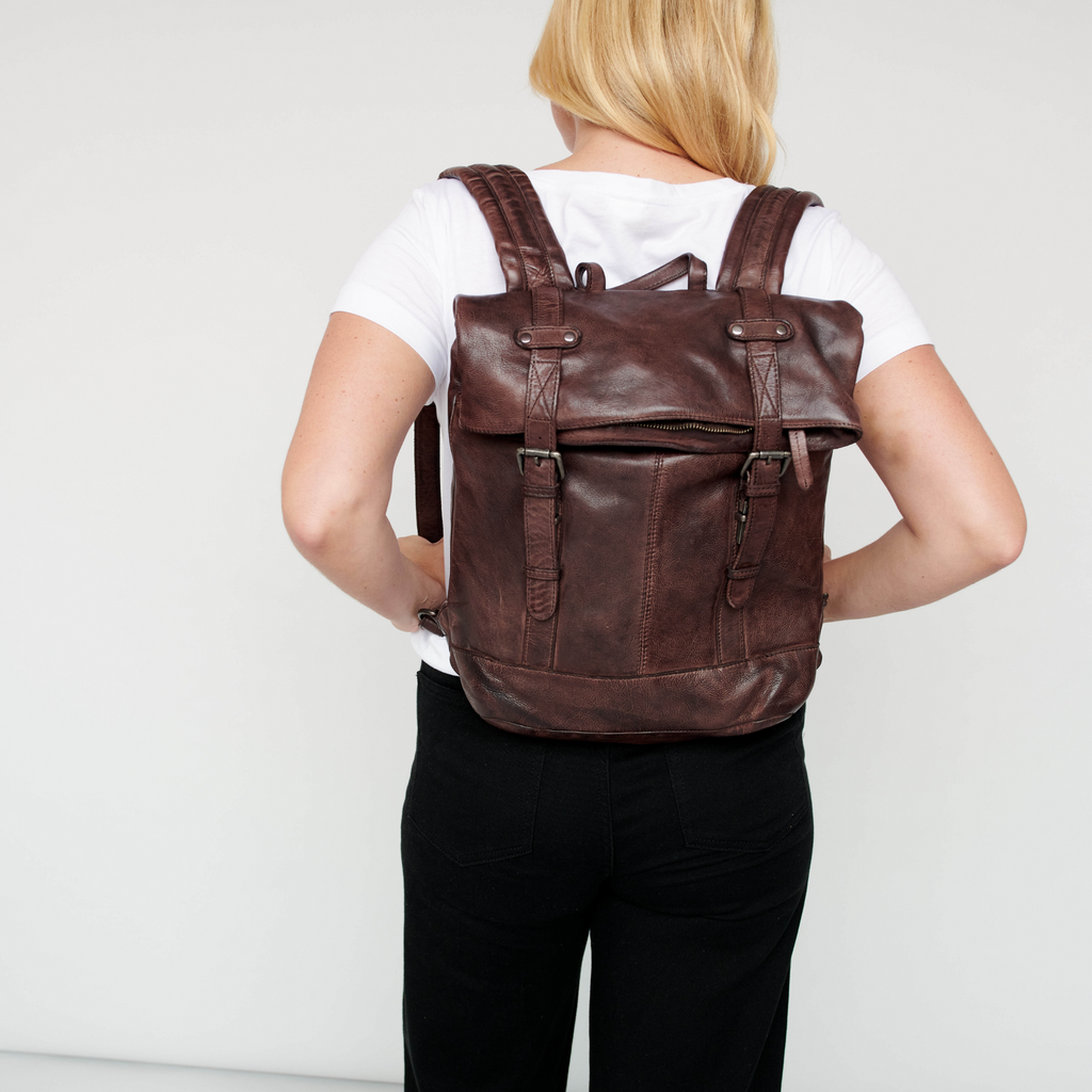 Barcelona Leather Backpack