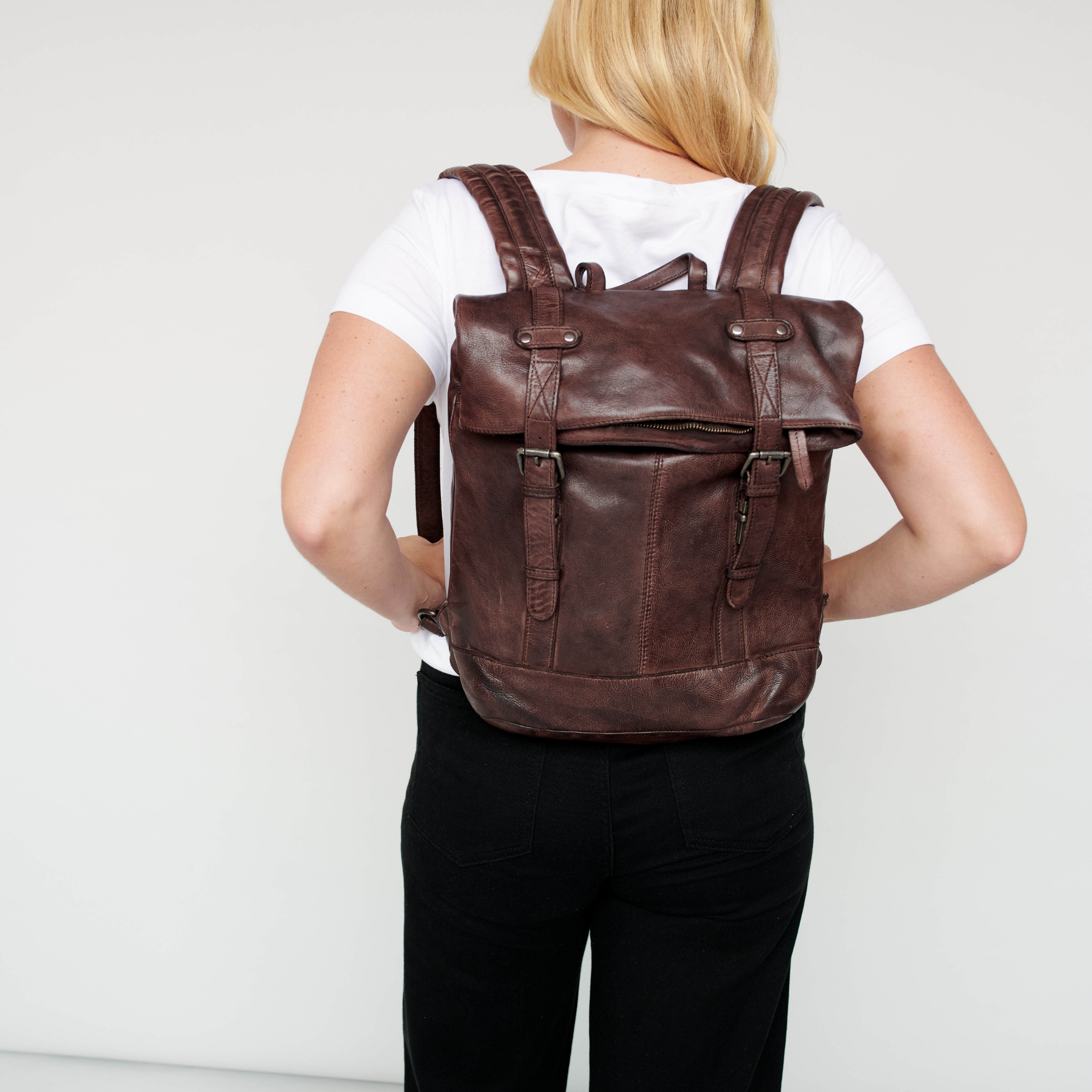 Barcelona Leather Backpack