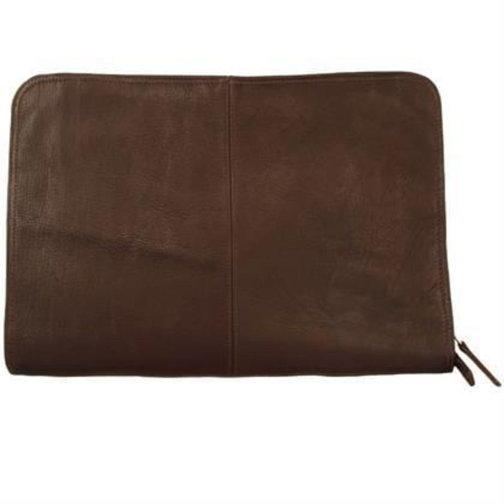 Deluxe Zippered Leather Portfolio