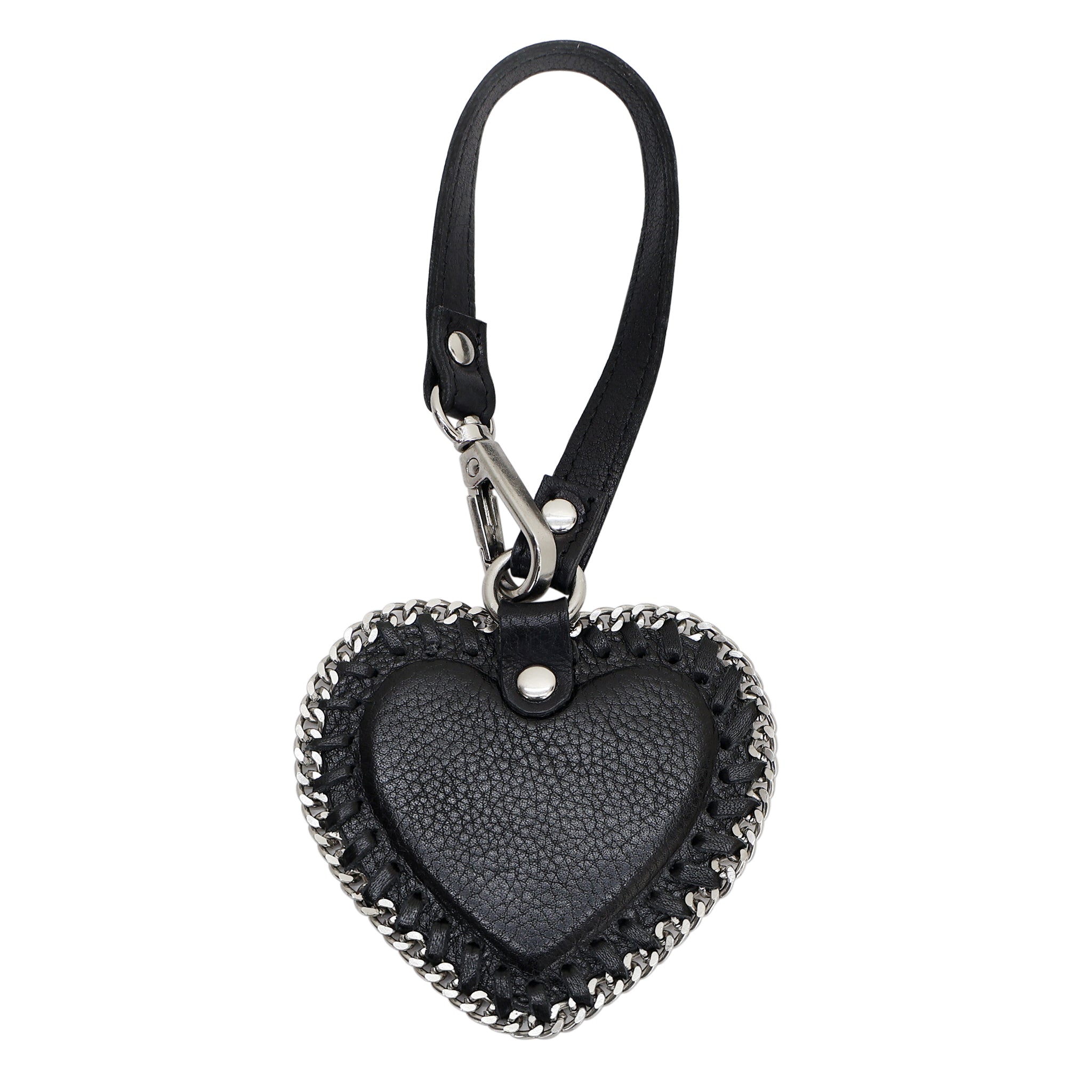 Heart Leather Bag Charm