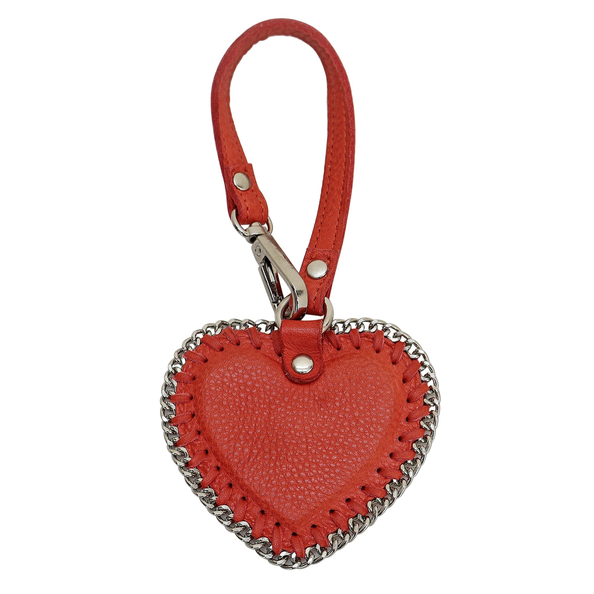 Heart Leather Bag Charm