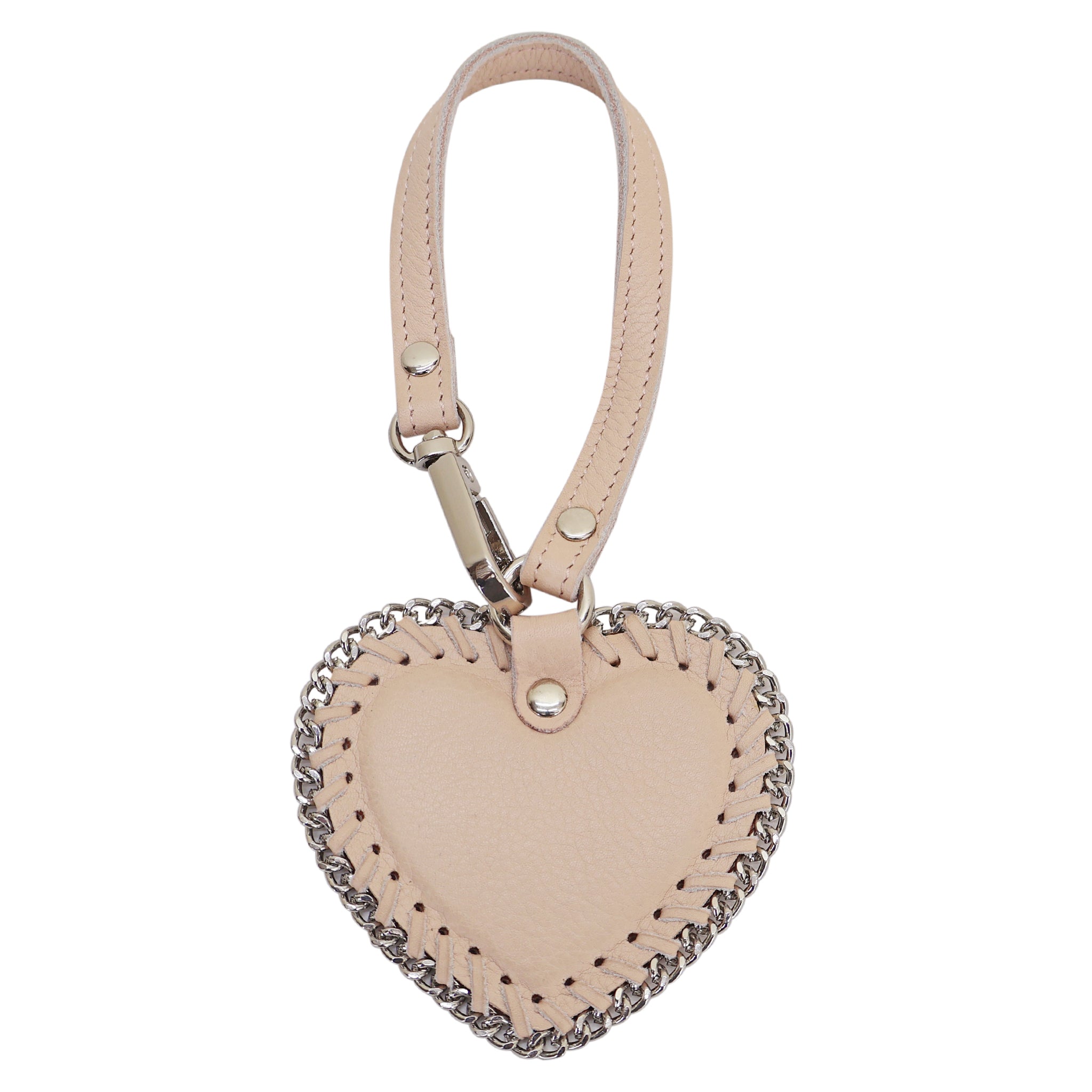 Heart Leather Bag Charm
