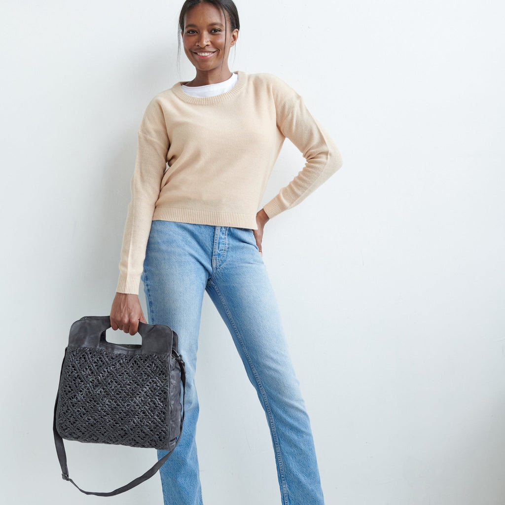 Beth Leather Tote Bag/Crossbody Bag