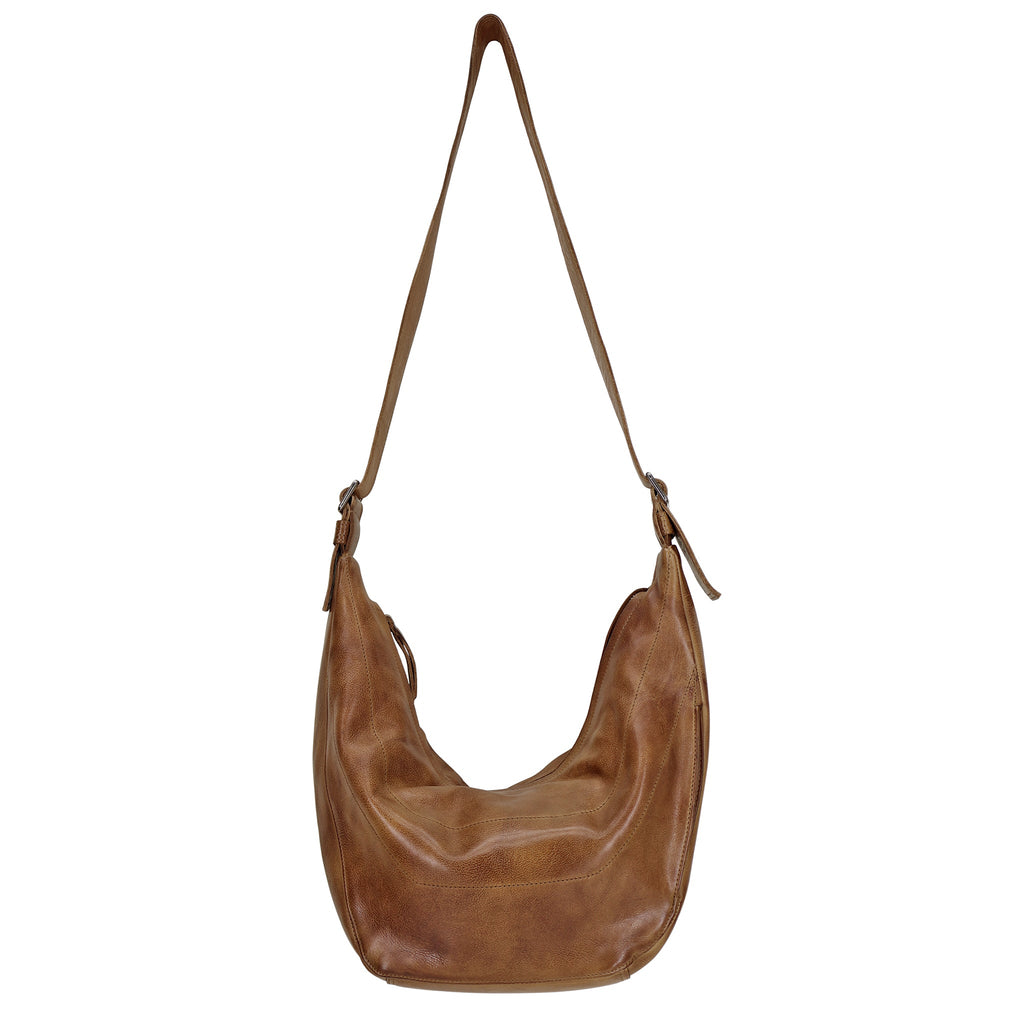 Boone Leather Crossbody Bag/Hobo Sling Bag