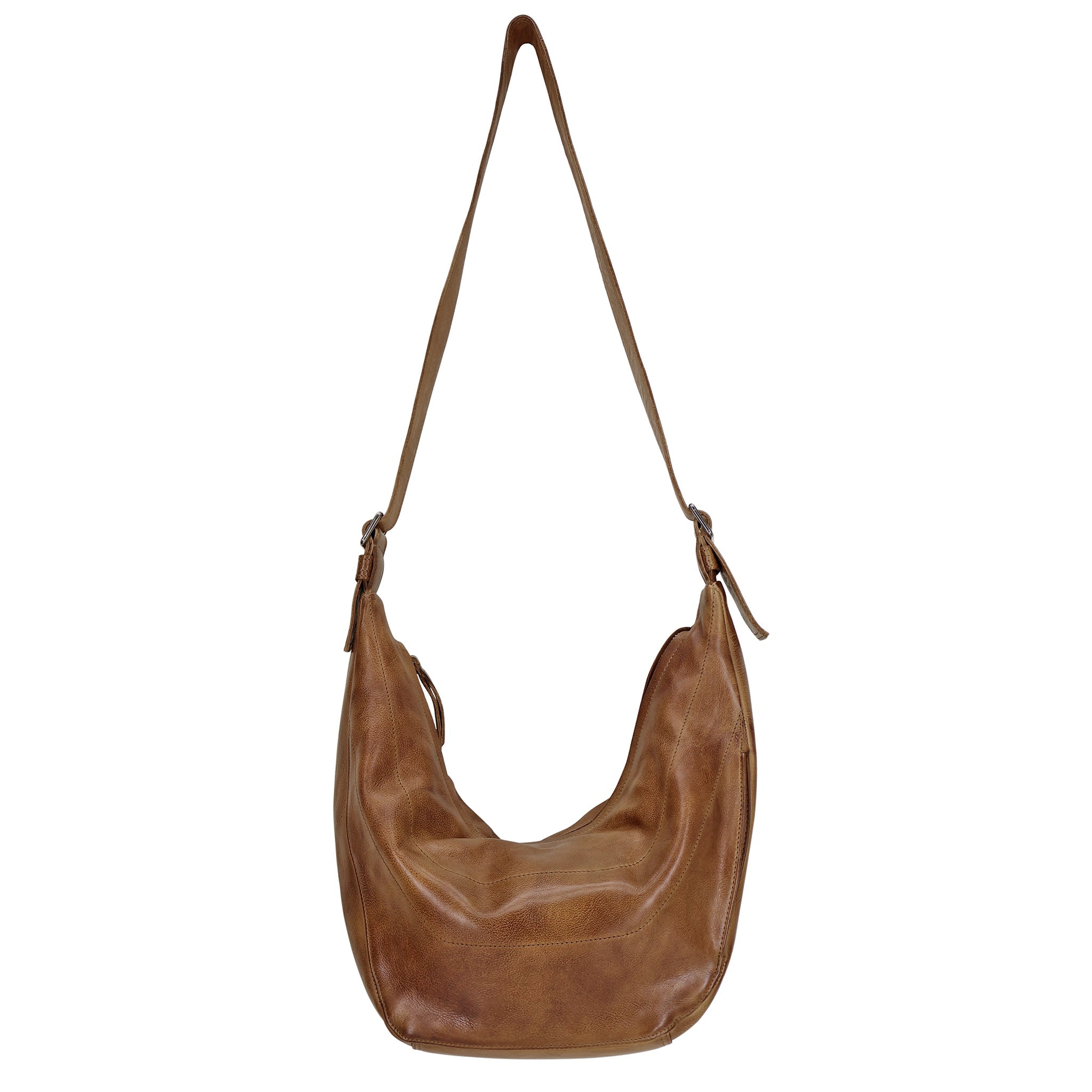 Boone Leather Crossbody Bag/Hobo Sling Bag