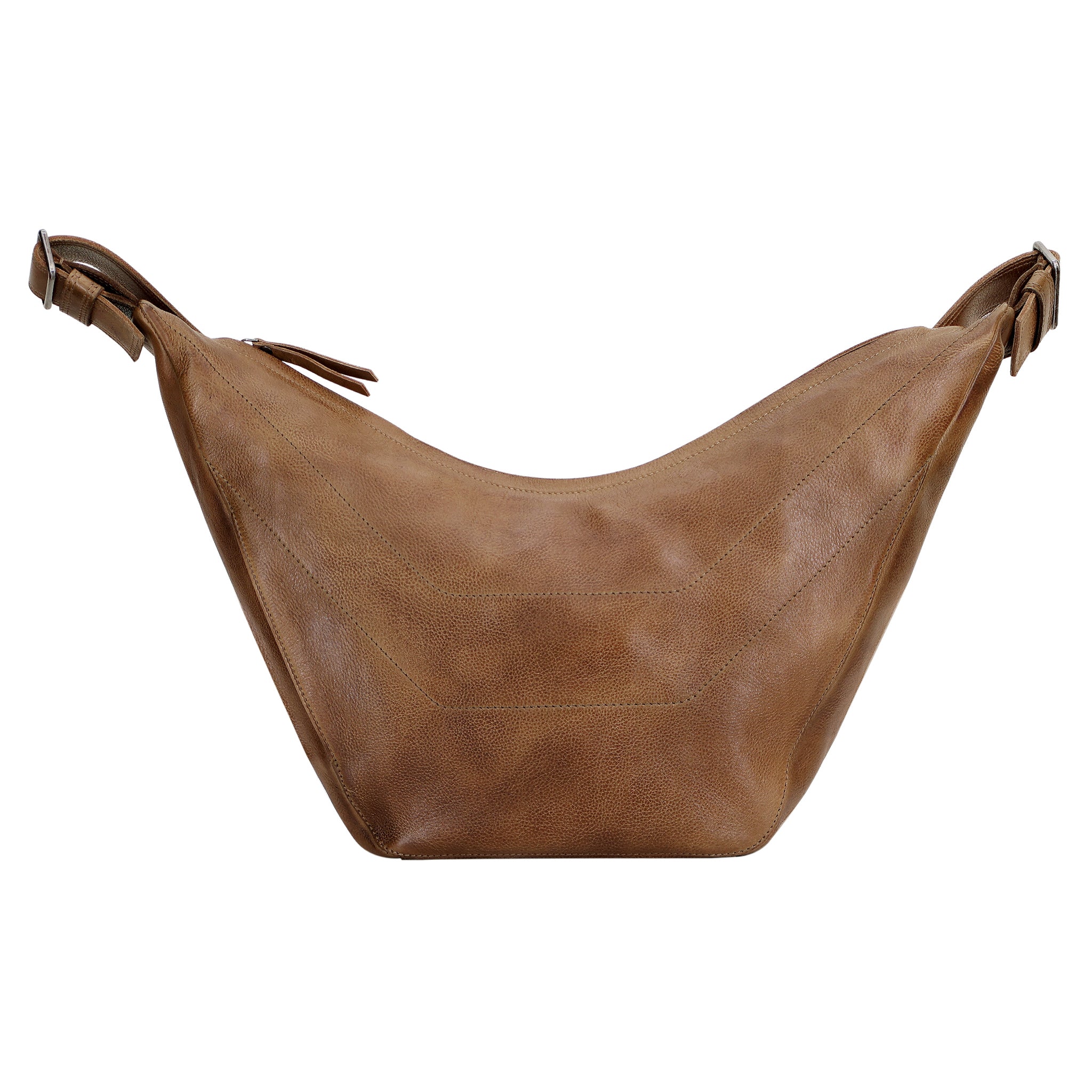Boone Leather Crossbody Bag/Hobo Sling Bag