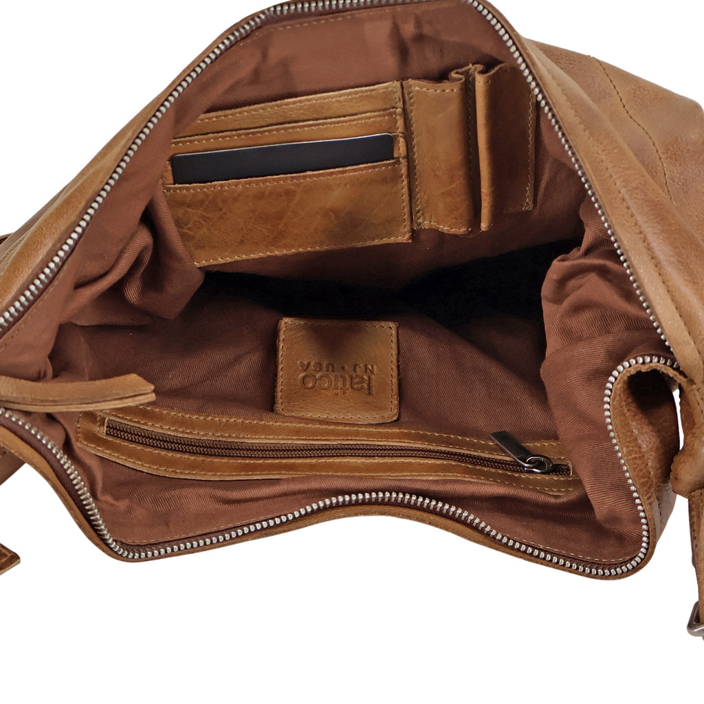 Boone Leather Crossbody Bag/Hobo Sling Bag