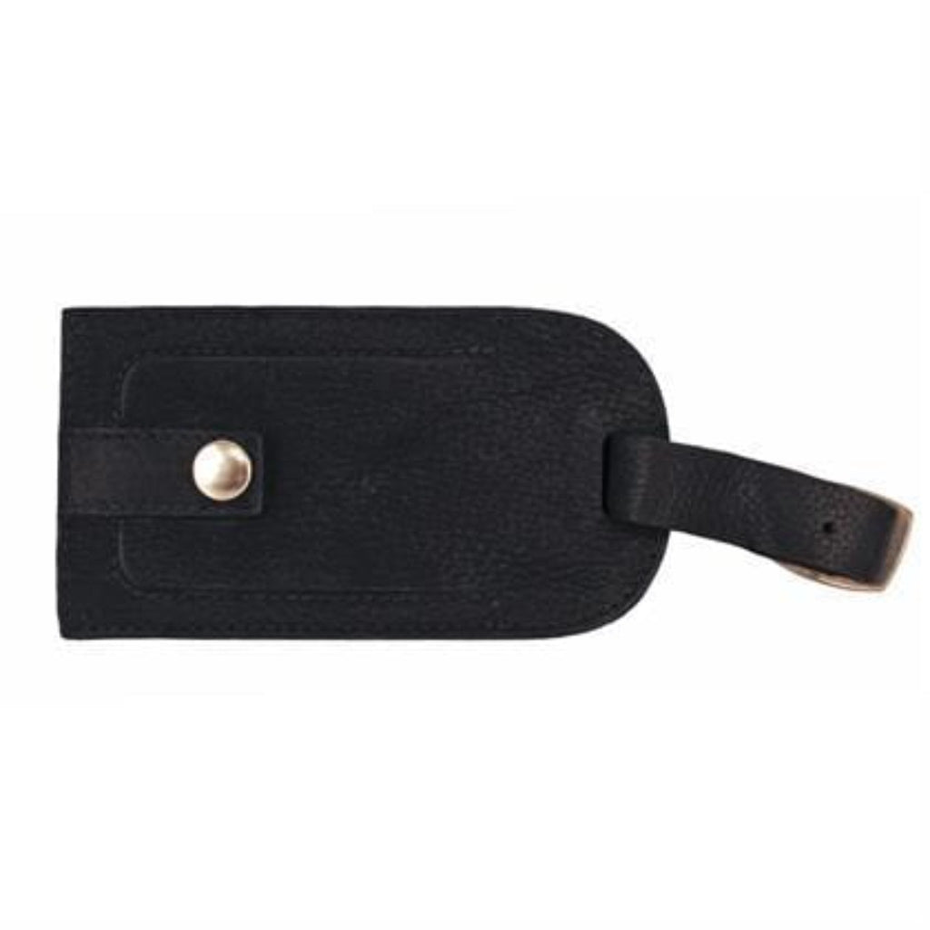 Leather Luggage Tag With Security Flap