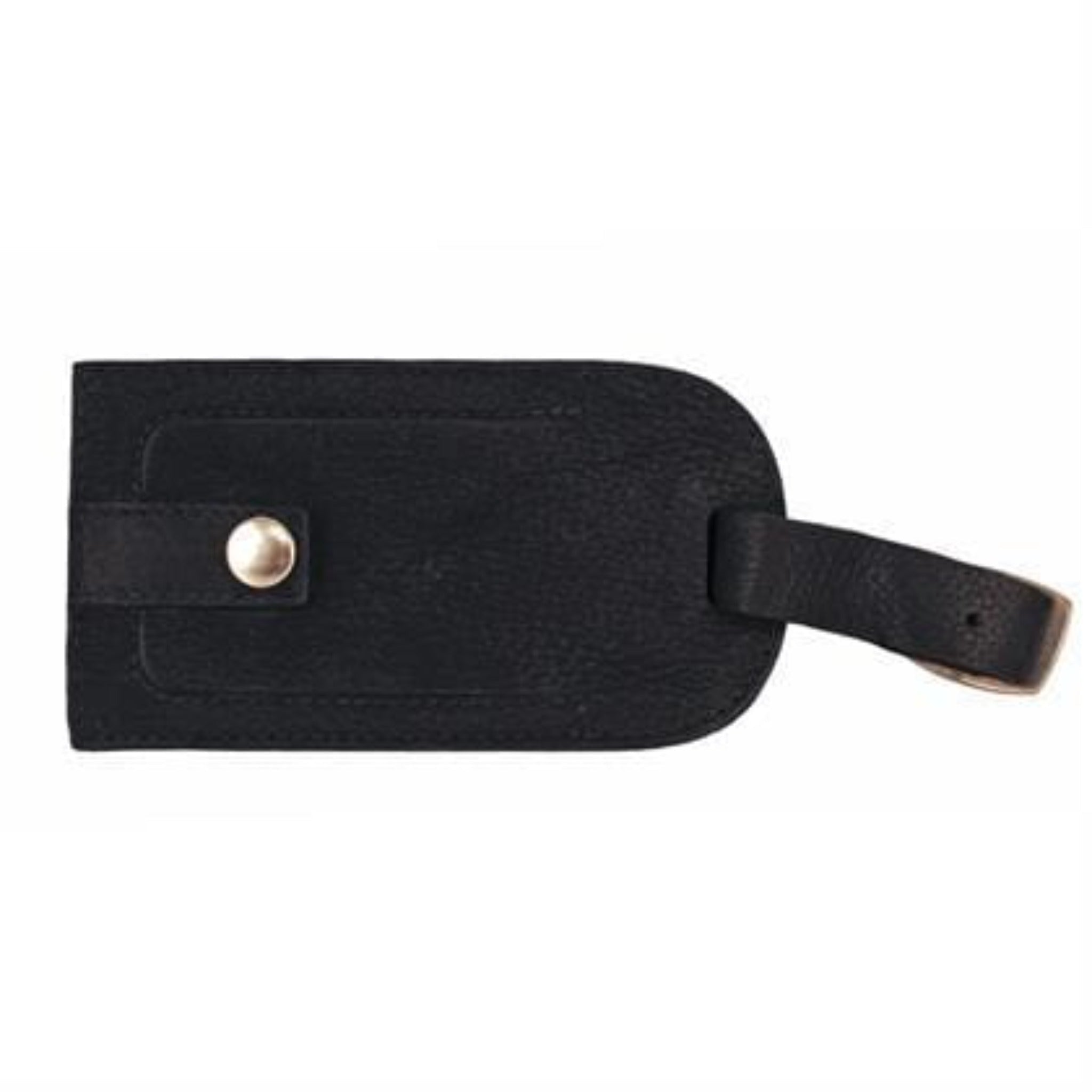 Leather Luggage Tag With Security Flap