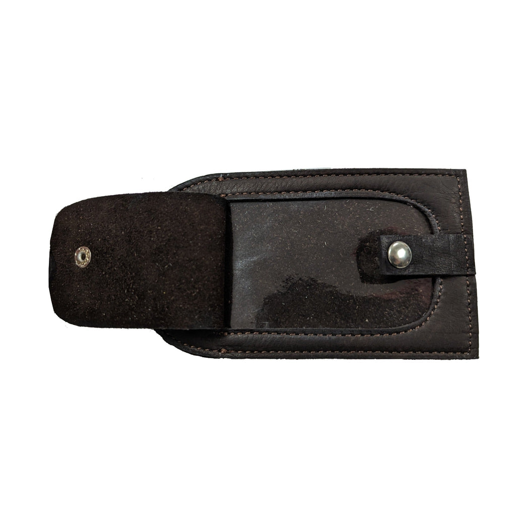Leather Luggage Tag With Security Flap