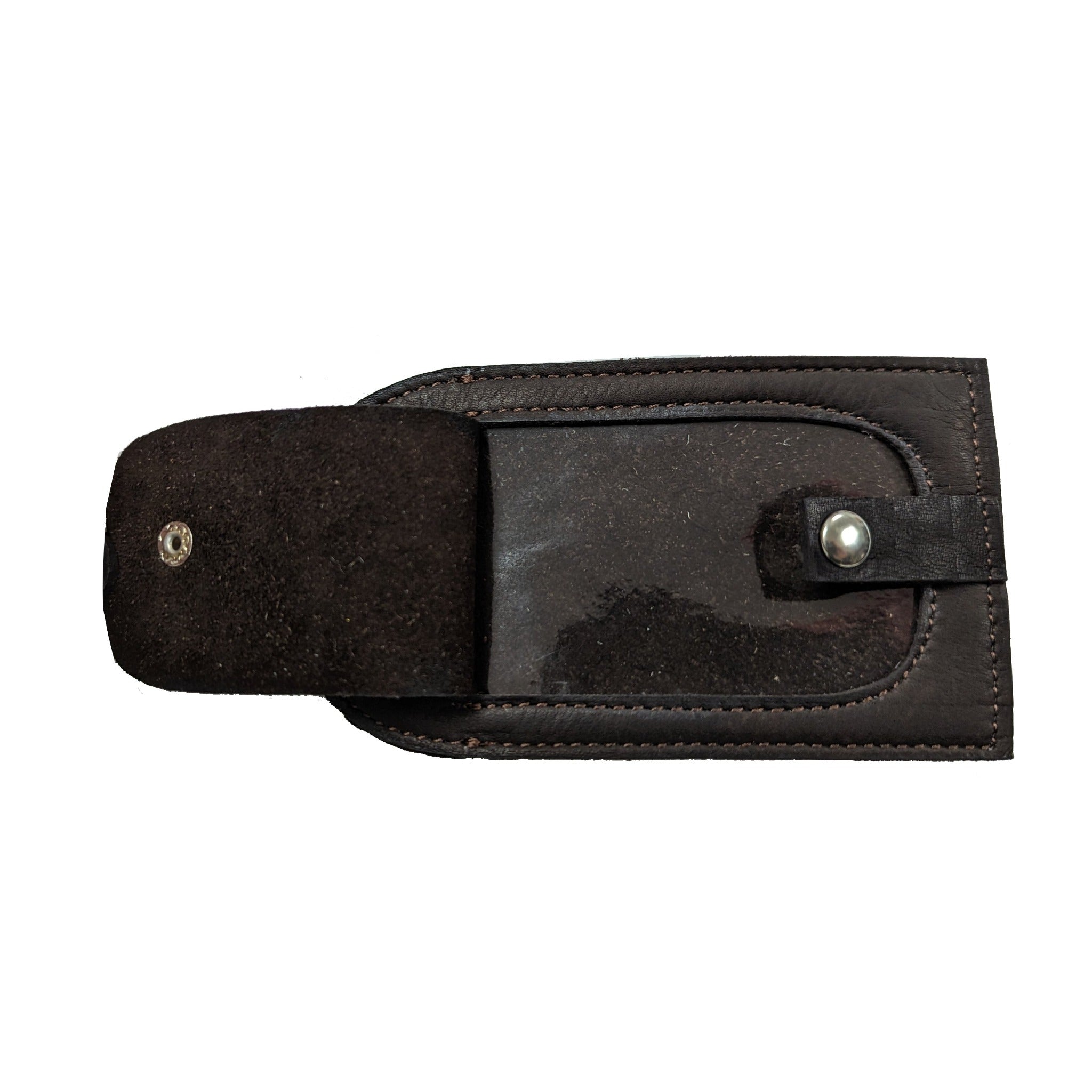 Leather Luggage Tag With Security Flap