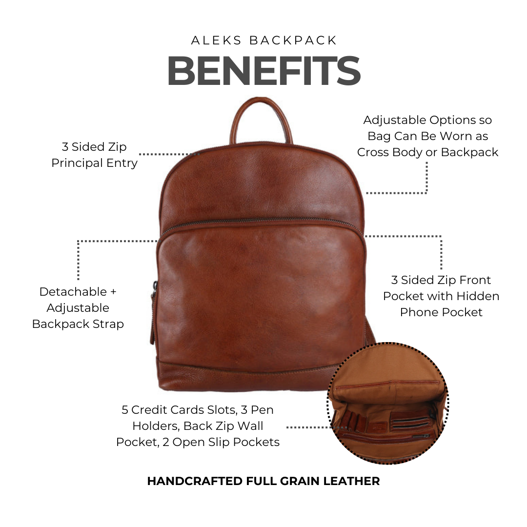 Aleks Leather Backpack