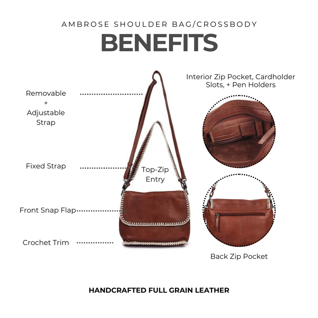 Ambrose Leather Shoulder Bag/Crossbody Bag