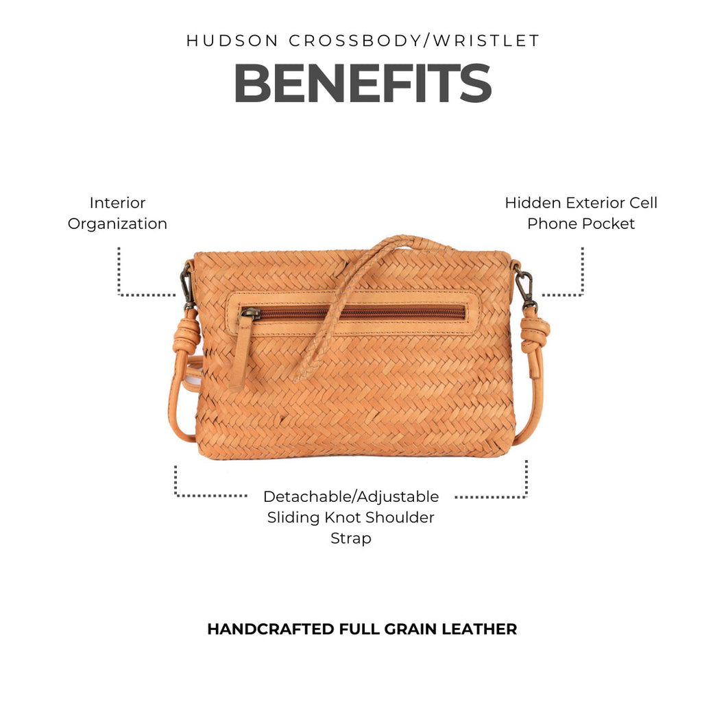 Hudson Leather Crossbody/Wristlet