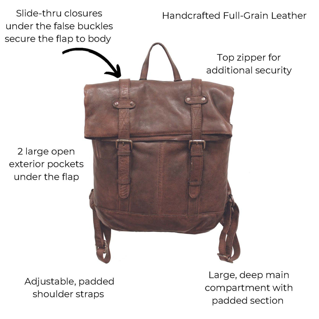 Barcelona Leather Backpack