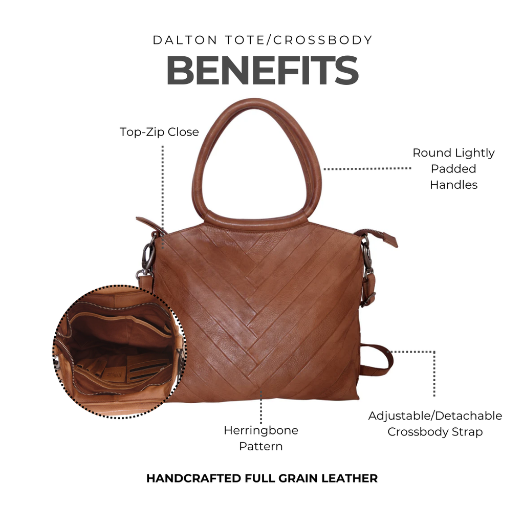 Dalton Leather Tote/Crossbody
