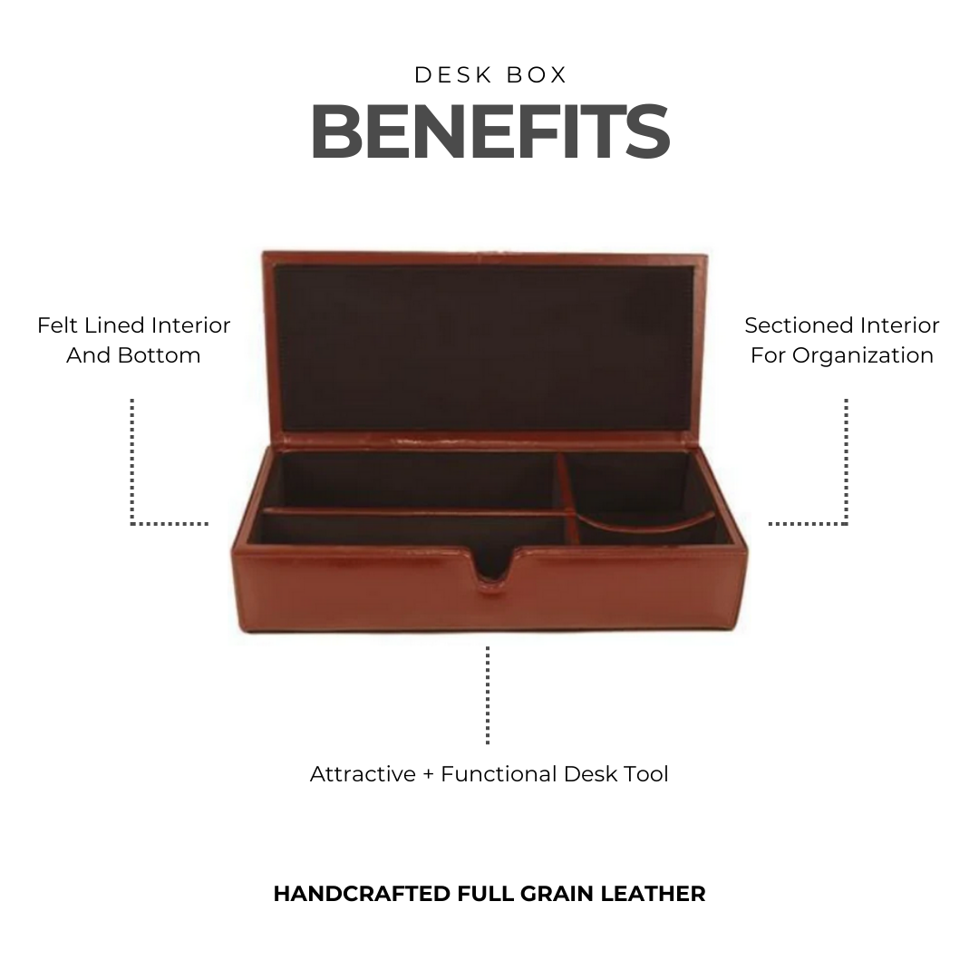 Large Leather Desk Box