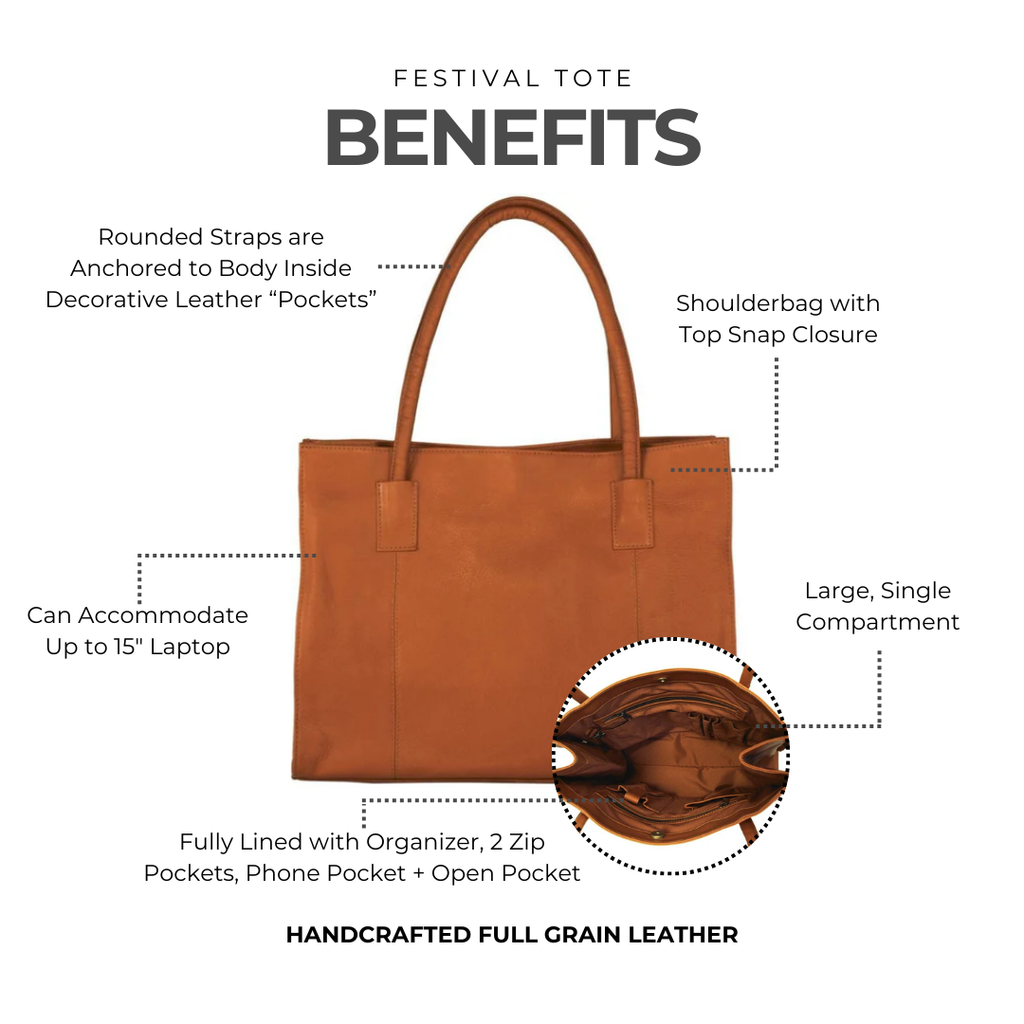 Festival Leather Tote