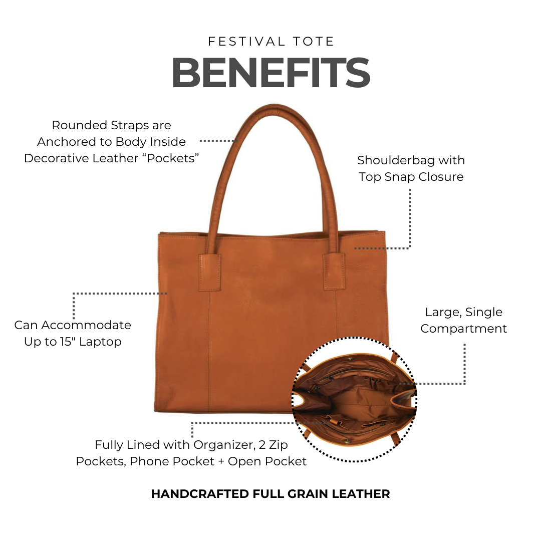 Festival Leather Tote