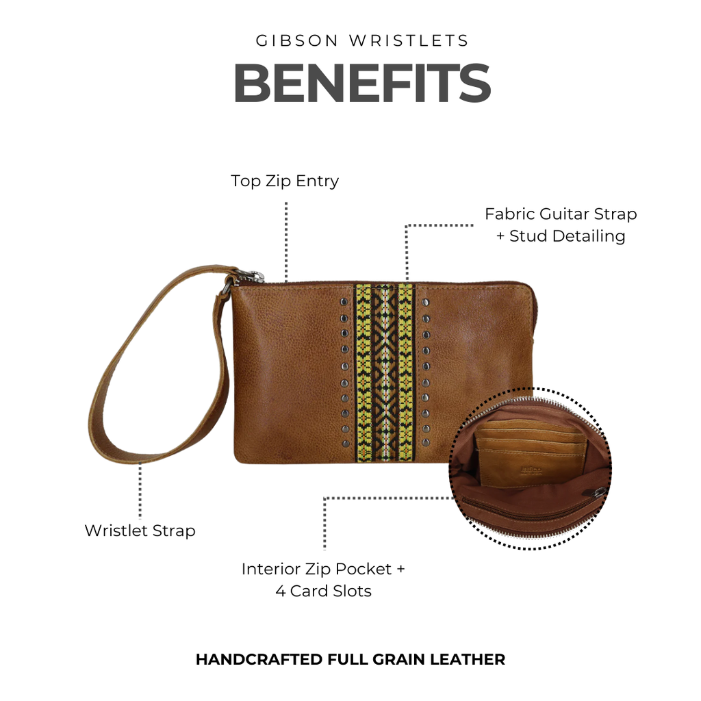 Gibson Leather Wristlet