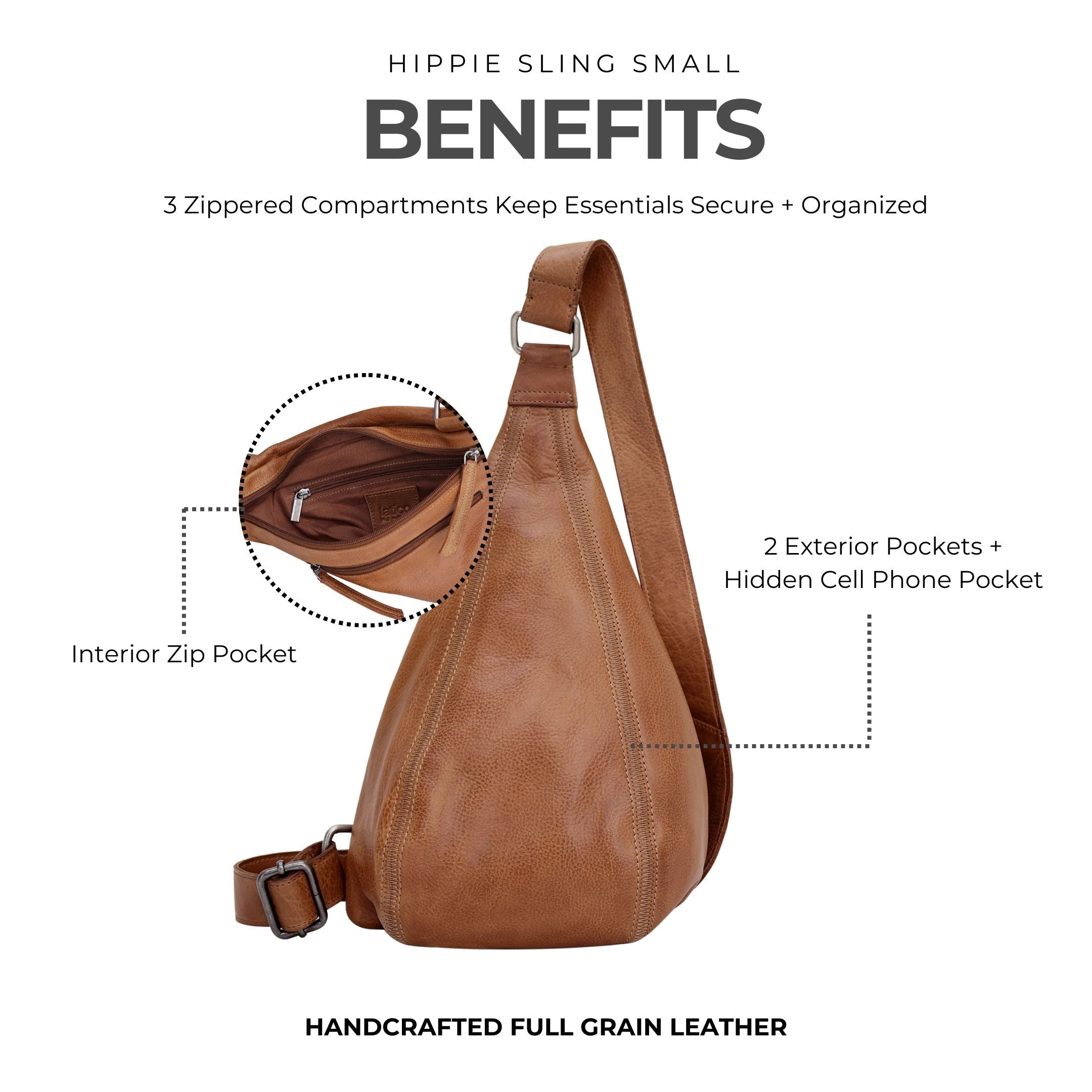 Leather Hippie Sling (Sm)