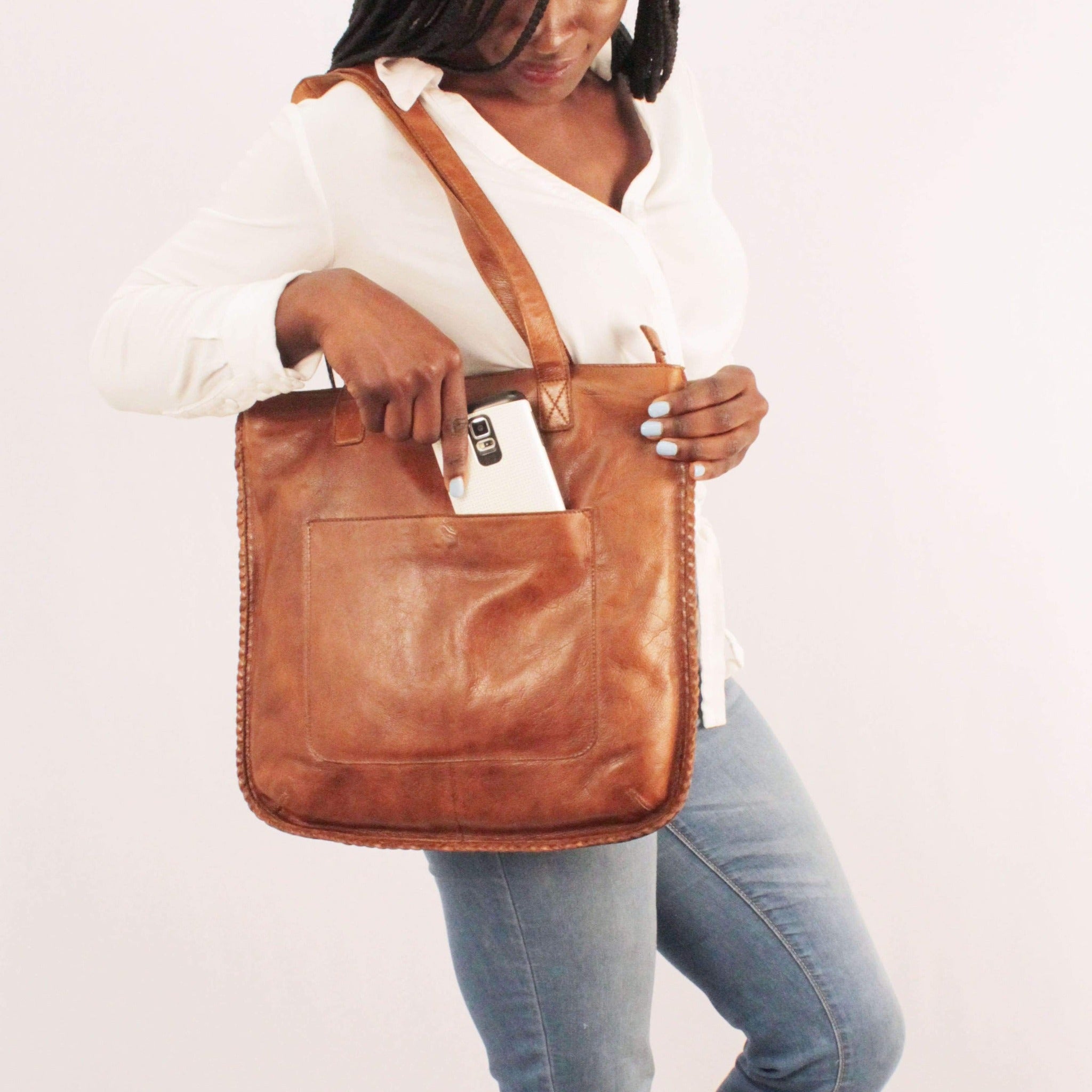 Lizzie Leather Tote/Shoulder Bag