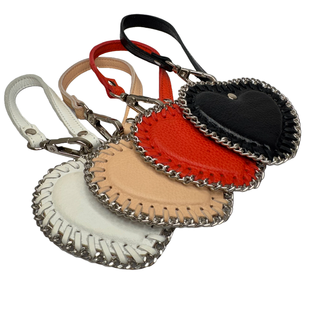 Heart Leather Bag Charm