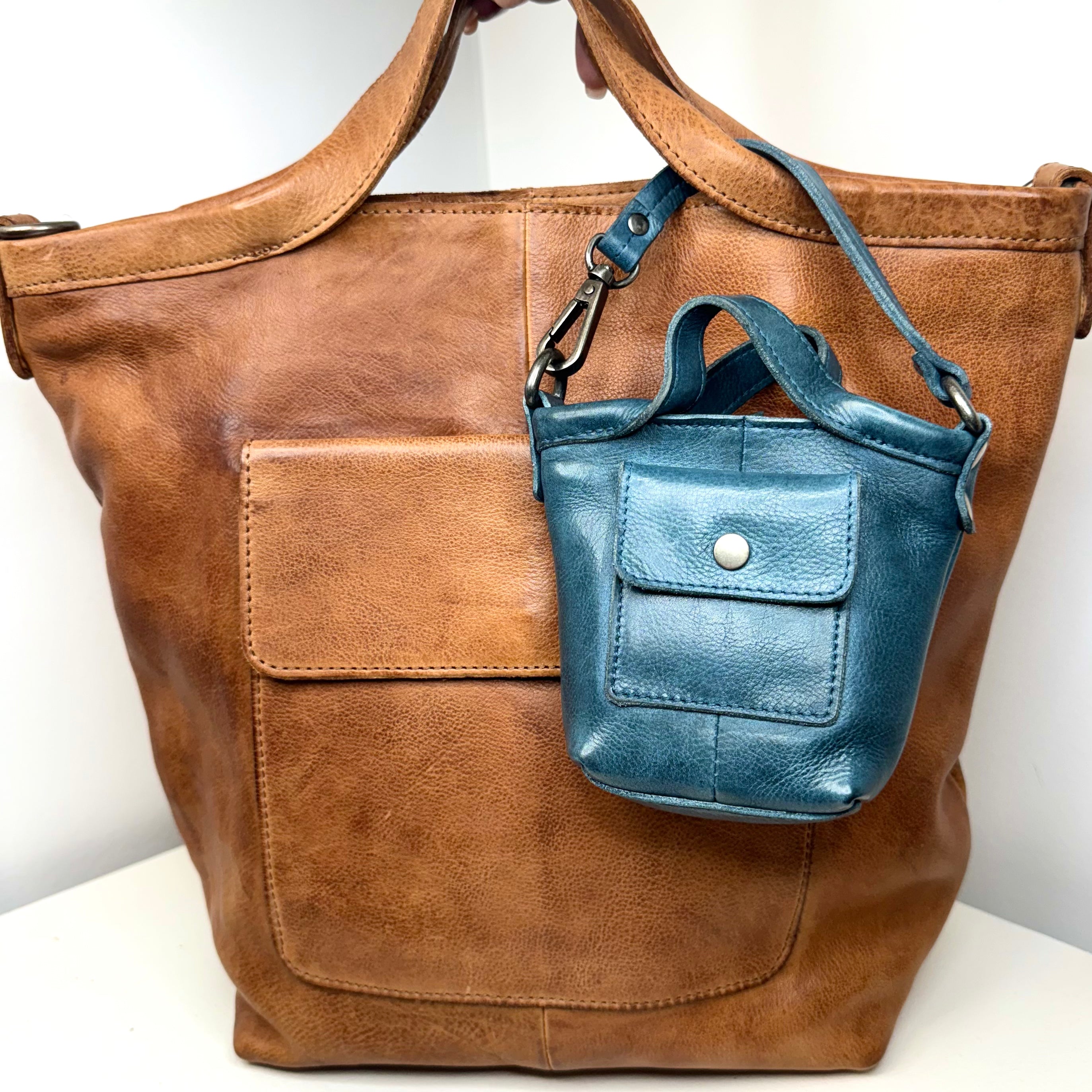 Mini Bianca Leather Bag Charm