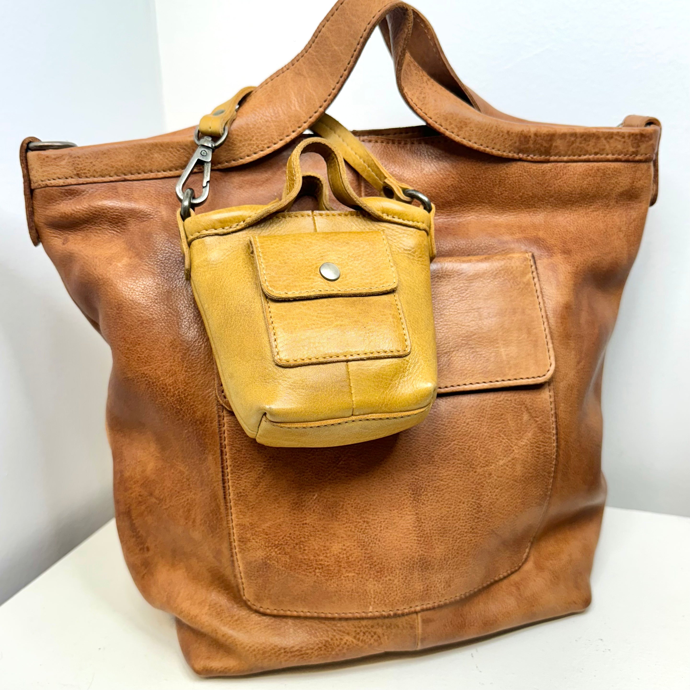 Mini Bianca Leather Bag Charm