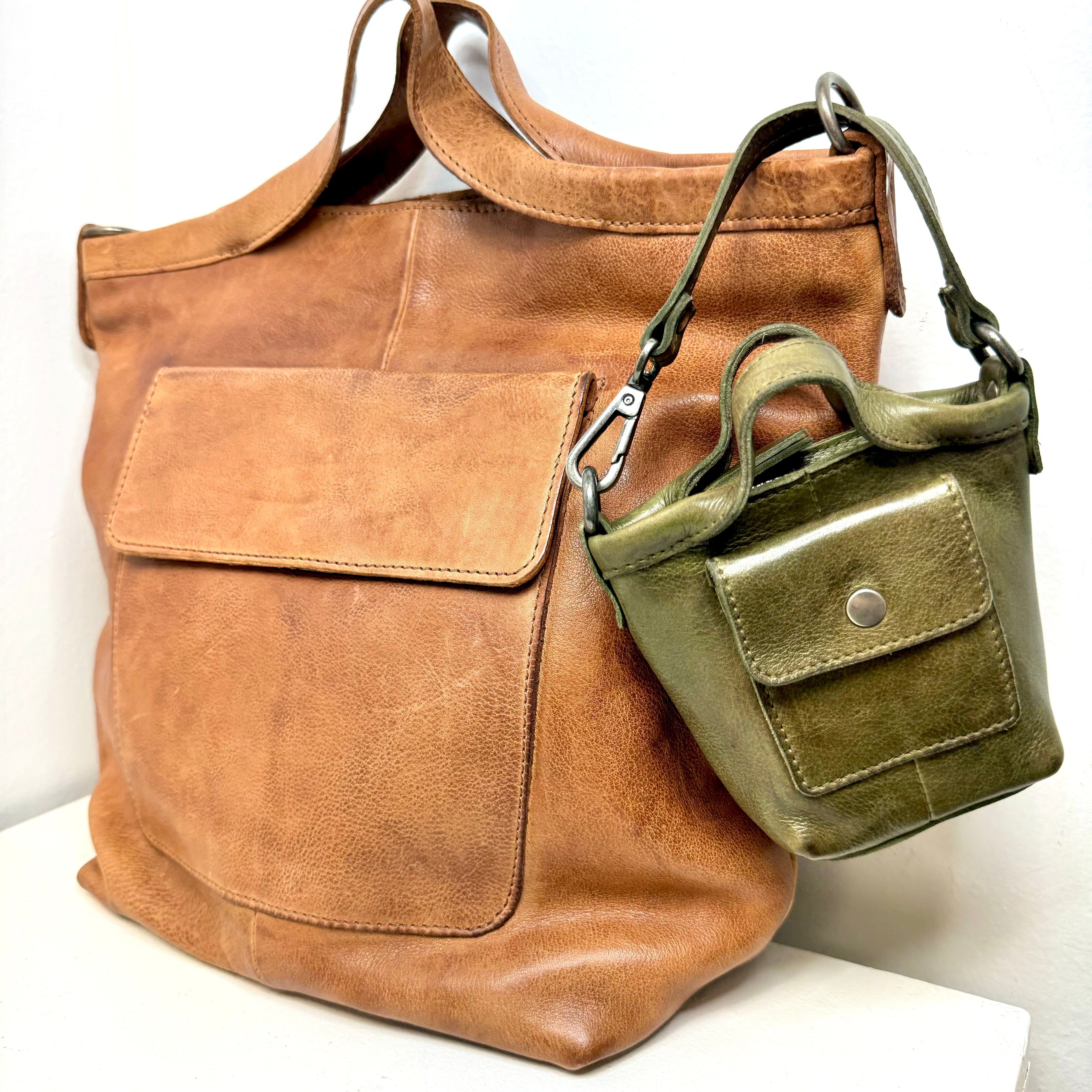 Mini Bianca Leather Bag Charm