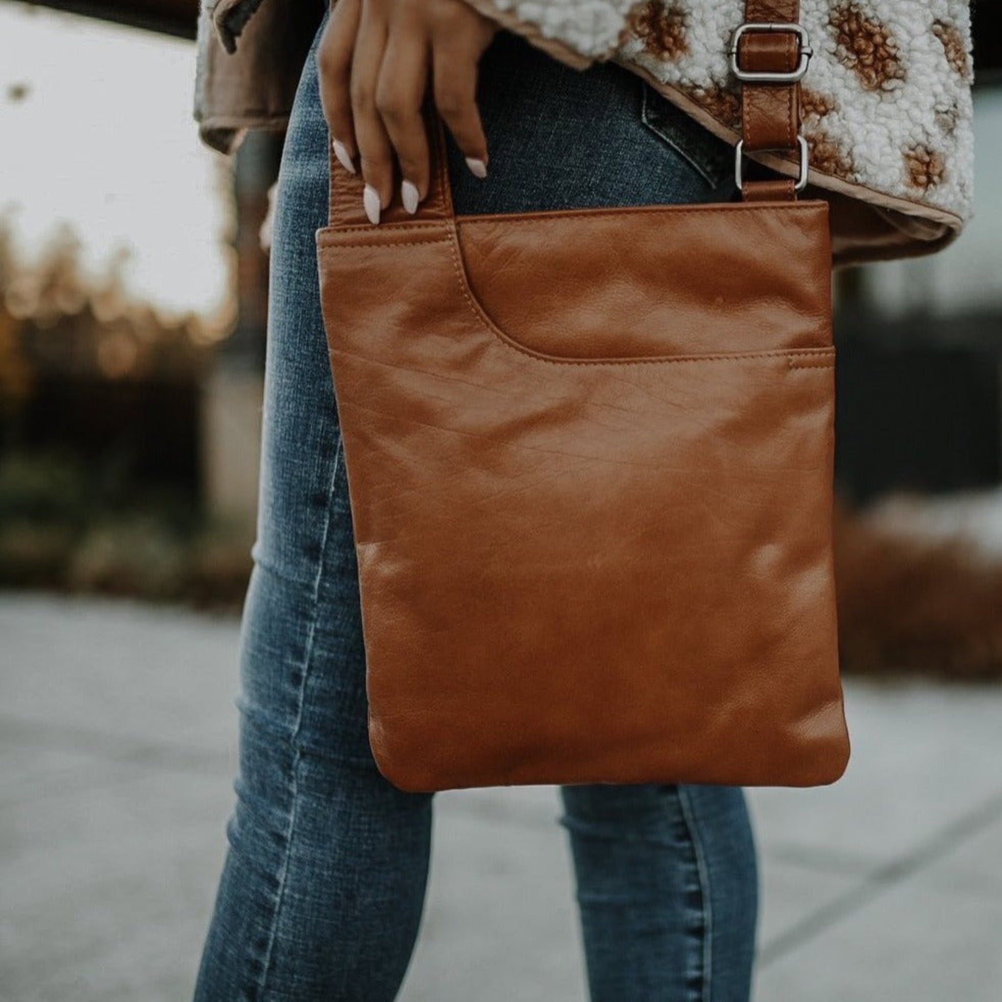 Athena Leather Crossbody Bag