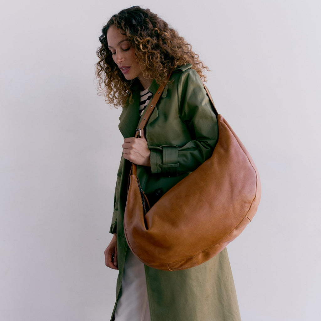 Cabo Oversized Leather Sling Bag