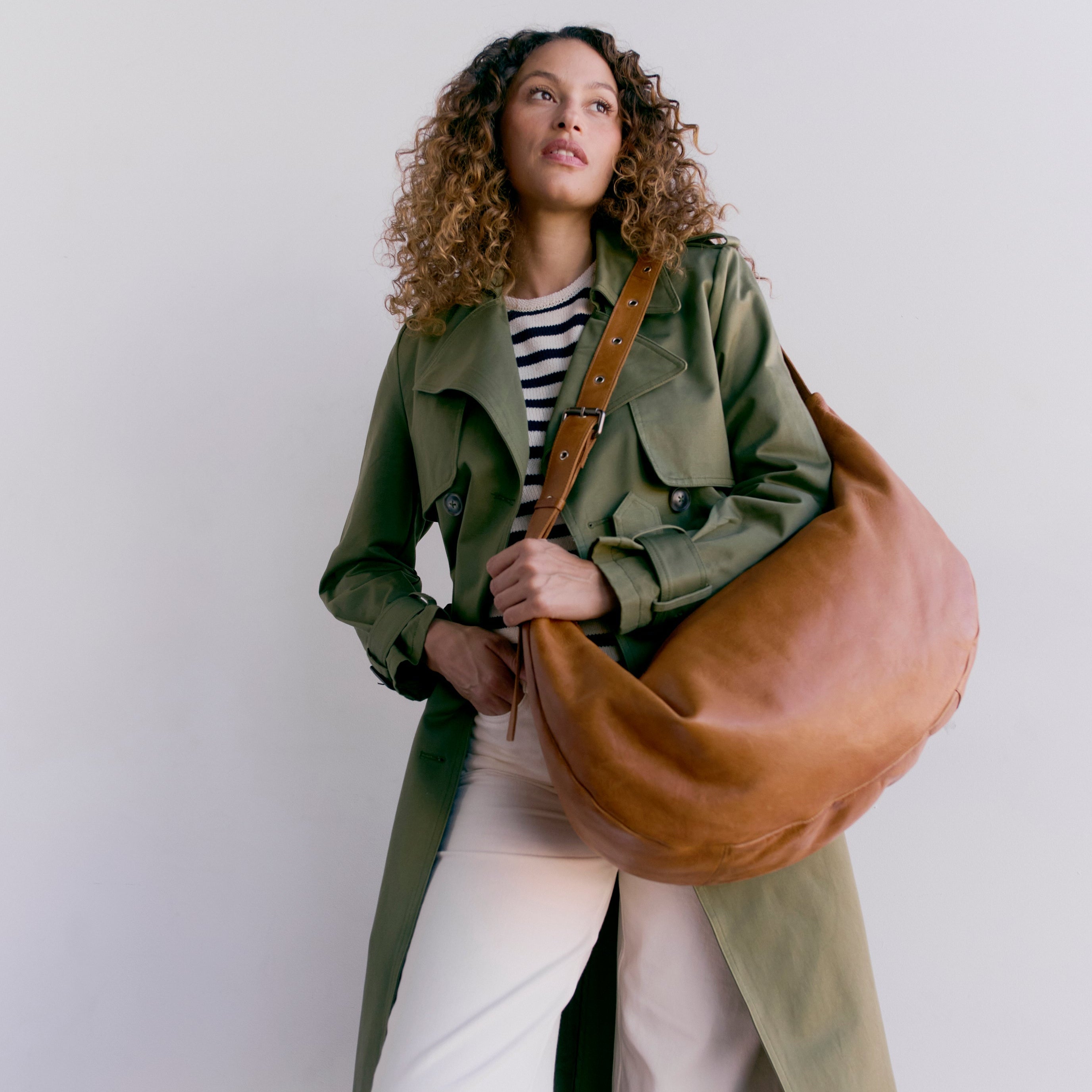 Cabo Oversized Leather Sling Bag