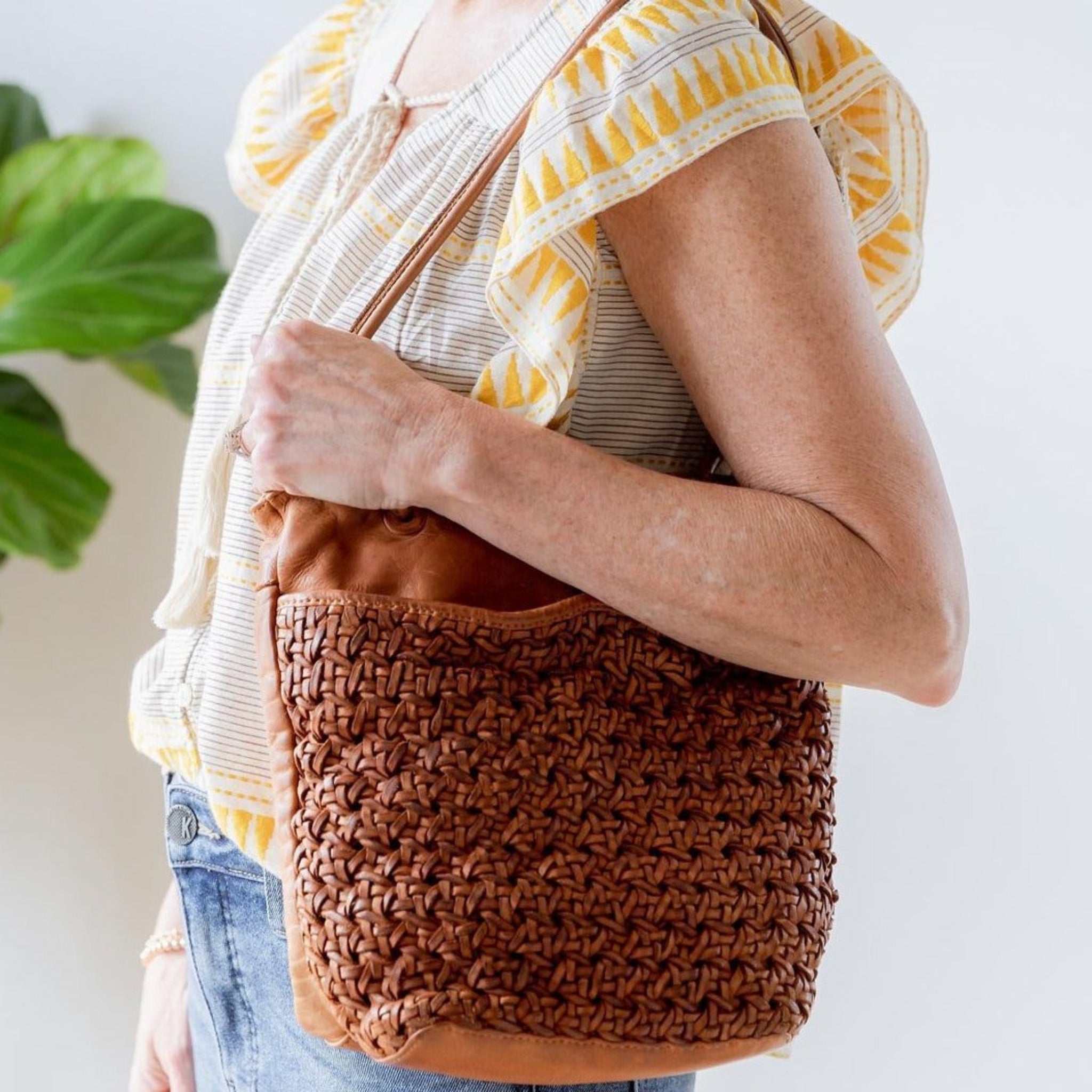 Clover Leather Tote/Shoulder Bag