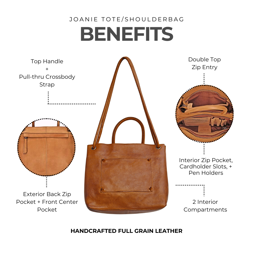 Joanie Leather Tote/Shoulderbag