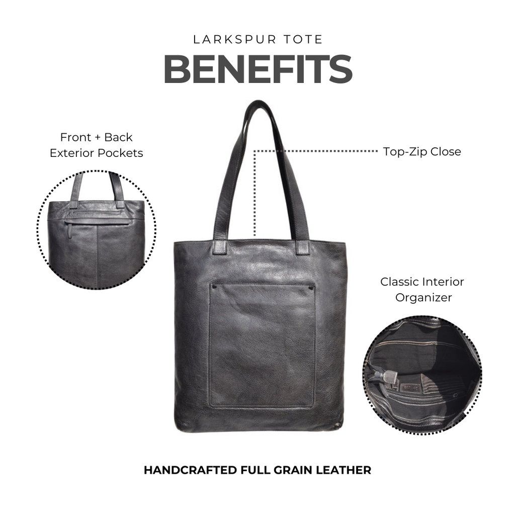 Larkspur Leather Tote