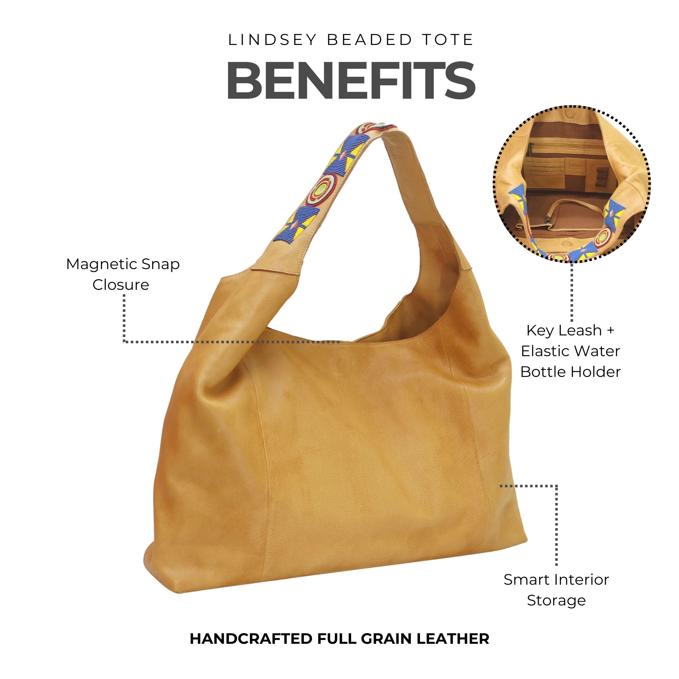 Lindsey Beaded Tote/Shoulder Bag