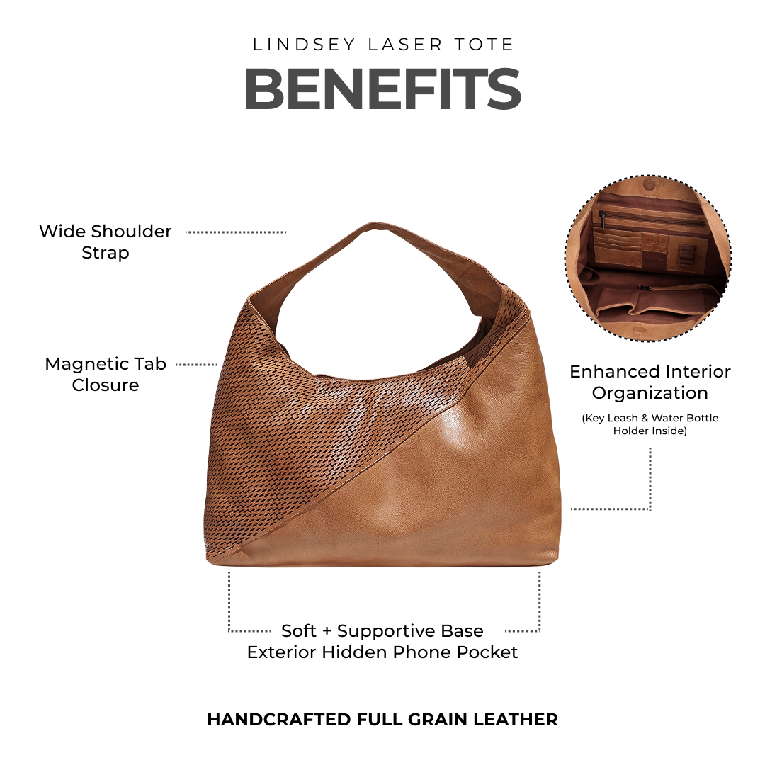 Lindsey Laser Tote/Shoulder Bag