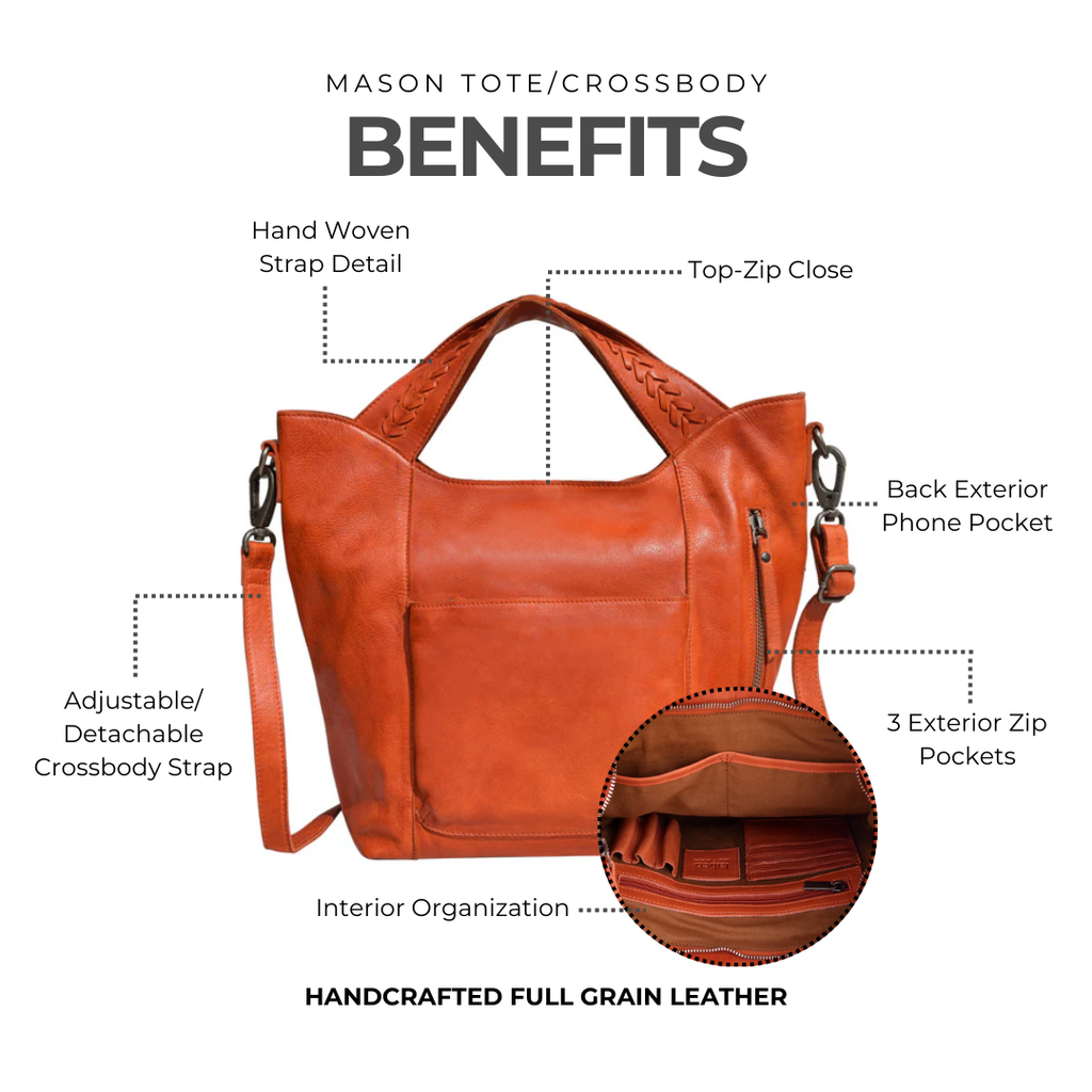 Mason Leather Tote/Crossbody