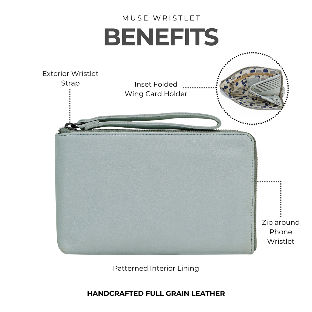 Muse Leather Wristlet