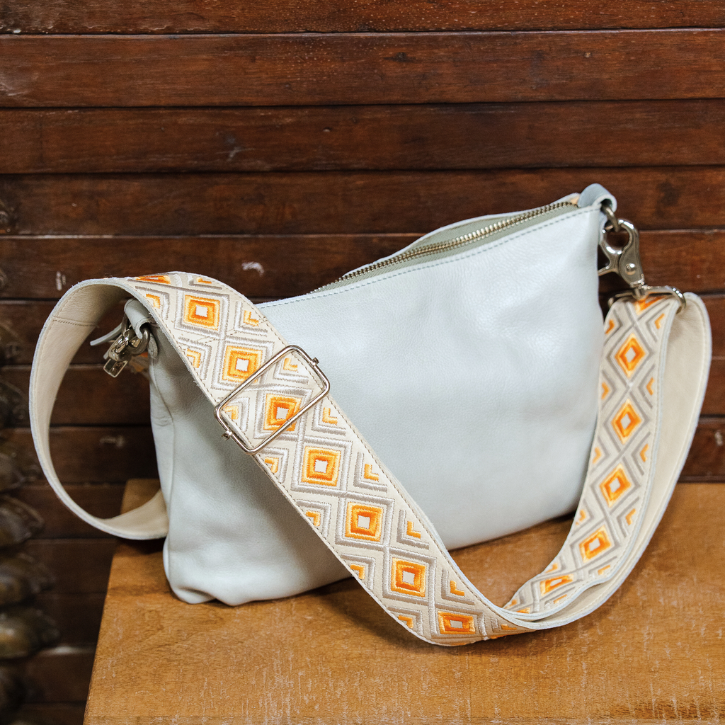 Creamsicle Leather Shoulder Strap