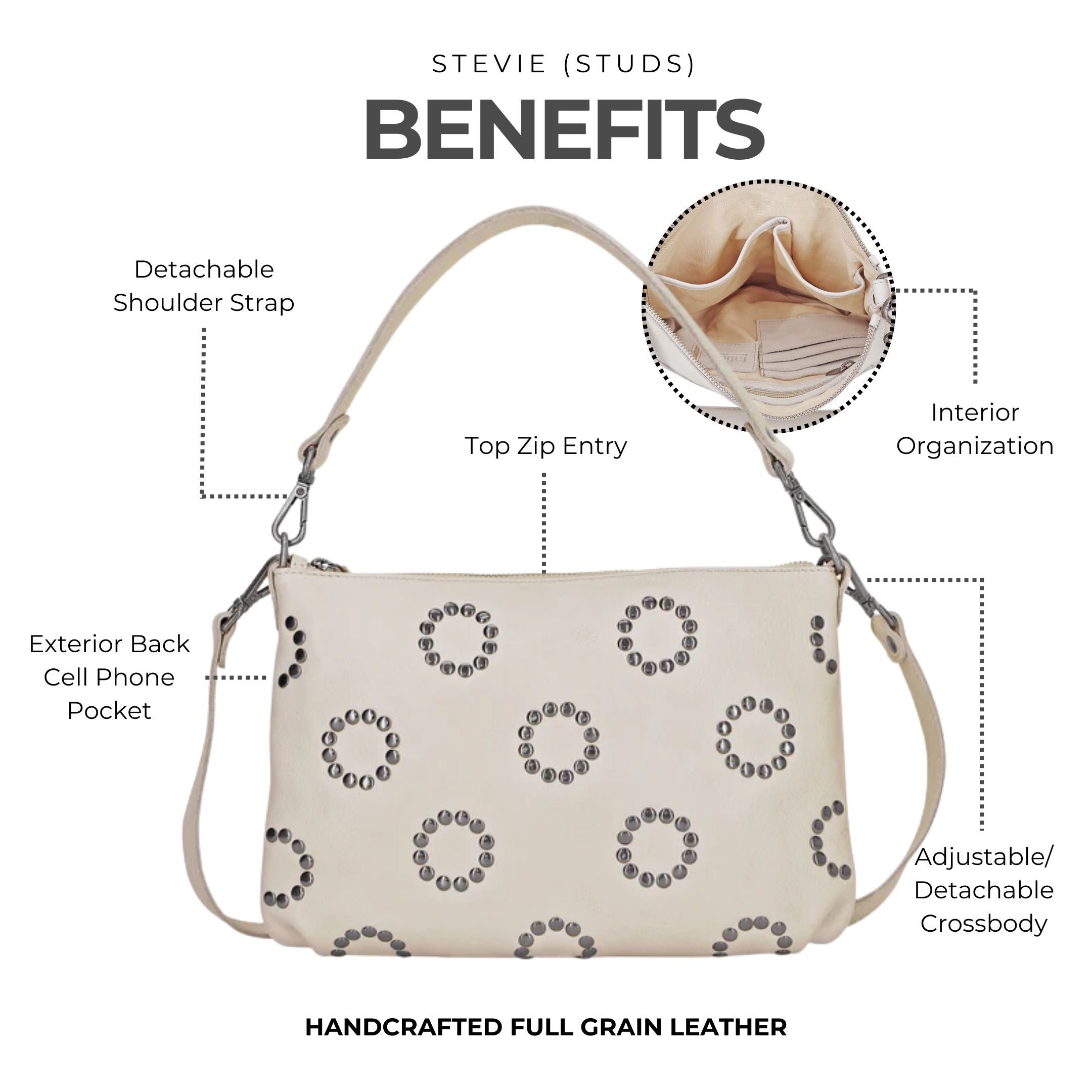 Stevie Studs Crossbody