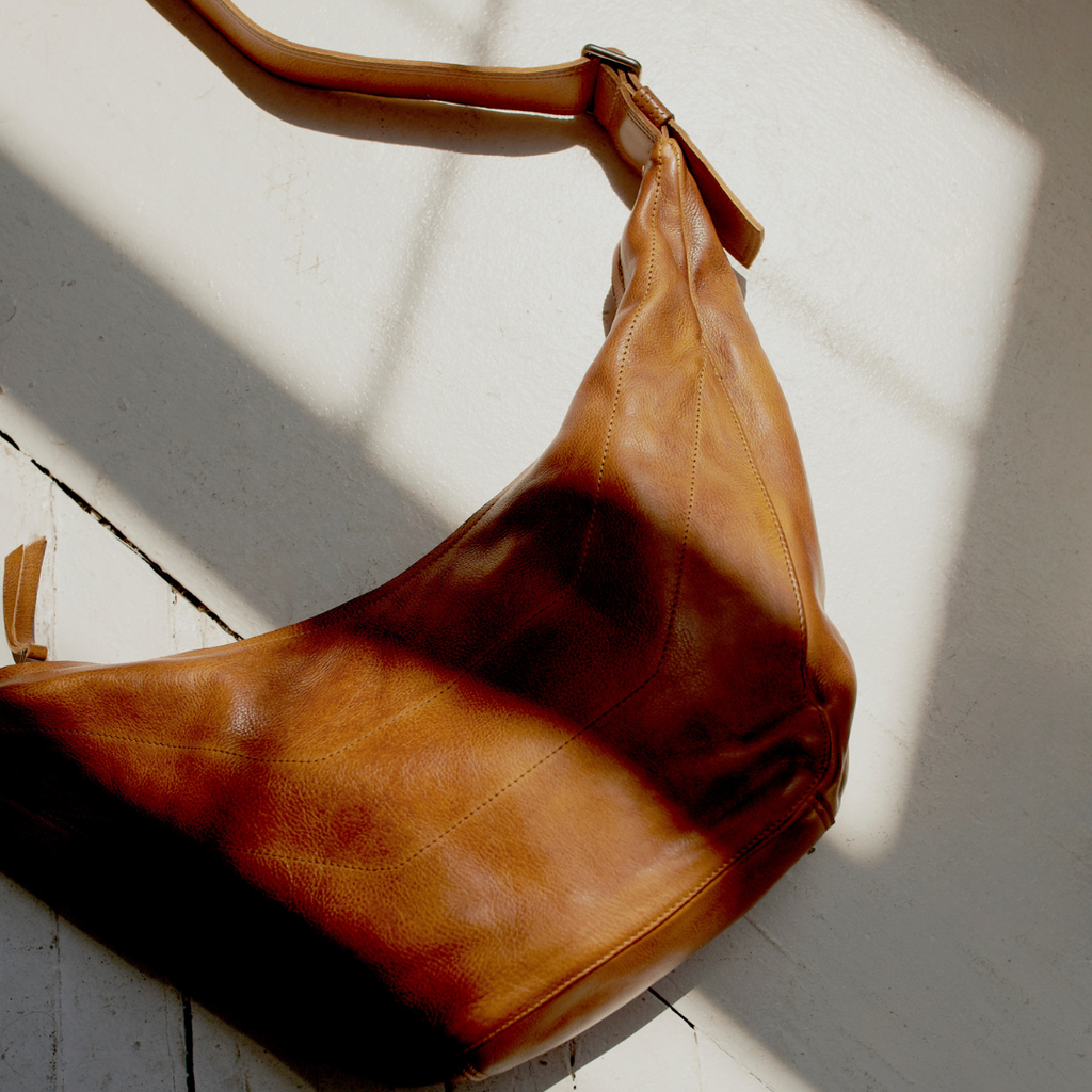 Boone Leather Crossbody Bag/Hobo Sling Bag