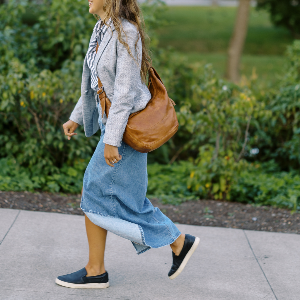 Boone Leather Crossbody Bag/Hobo Sling Bag