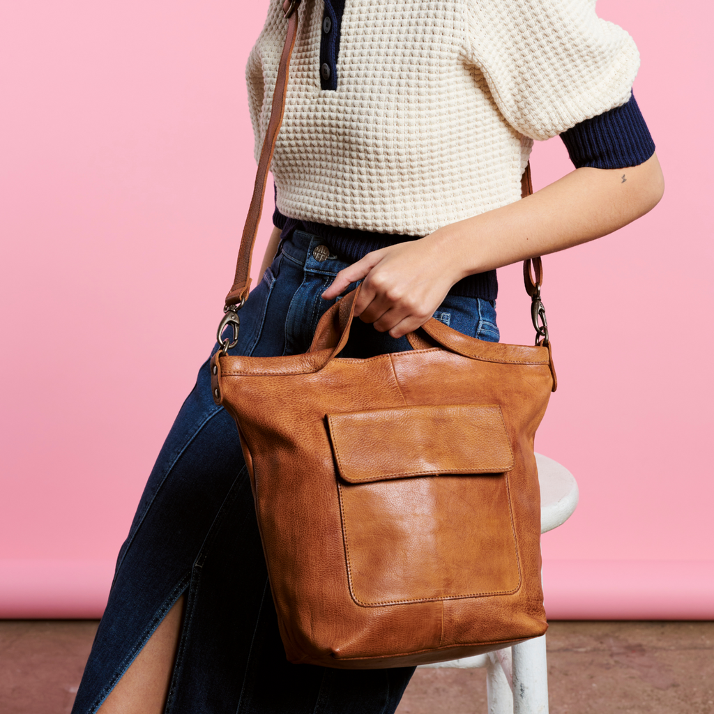 Bianca Leather Tote Bag/Crossbody Bag