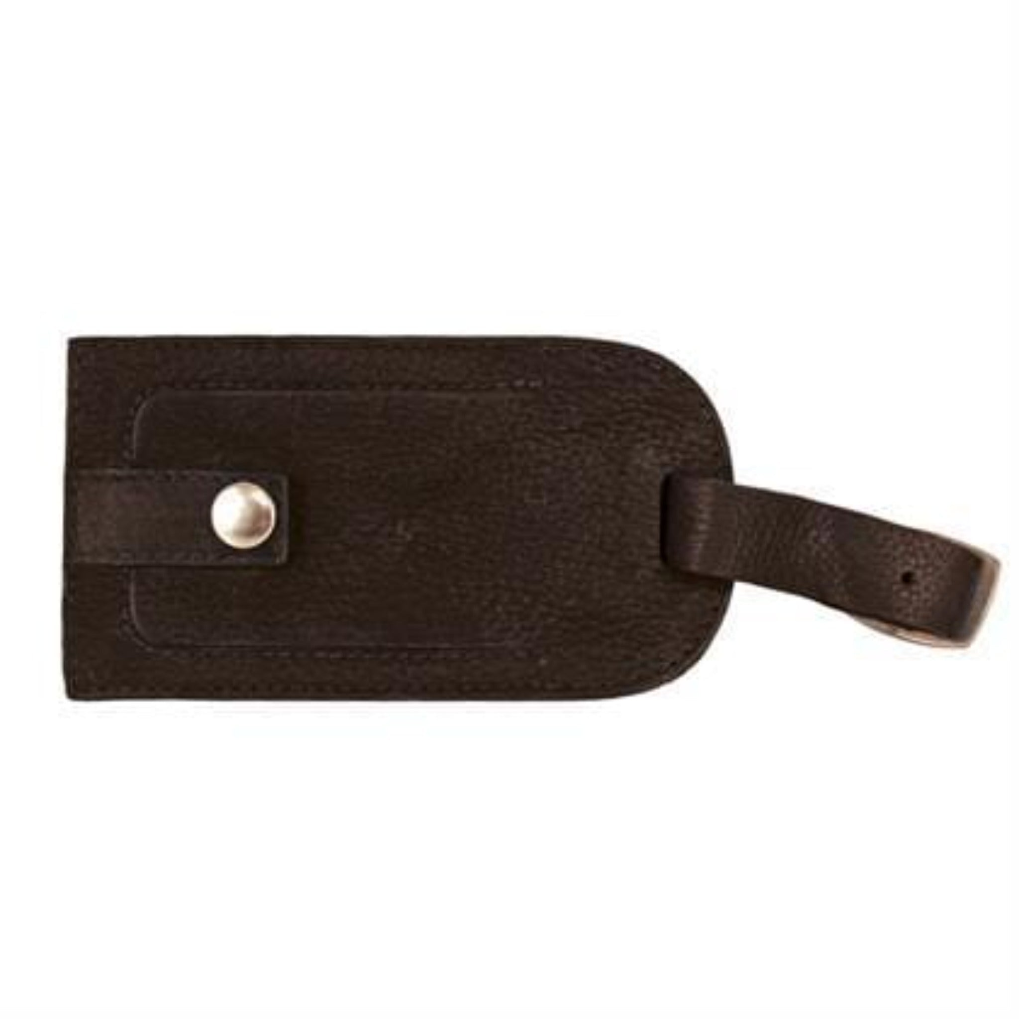 Leather Luggage Tag With Security Flap